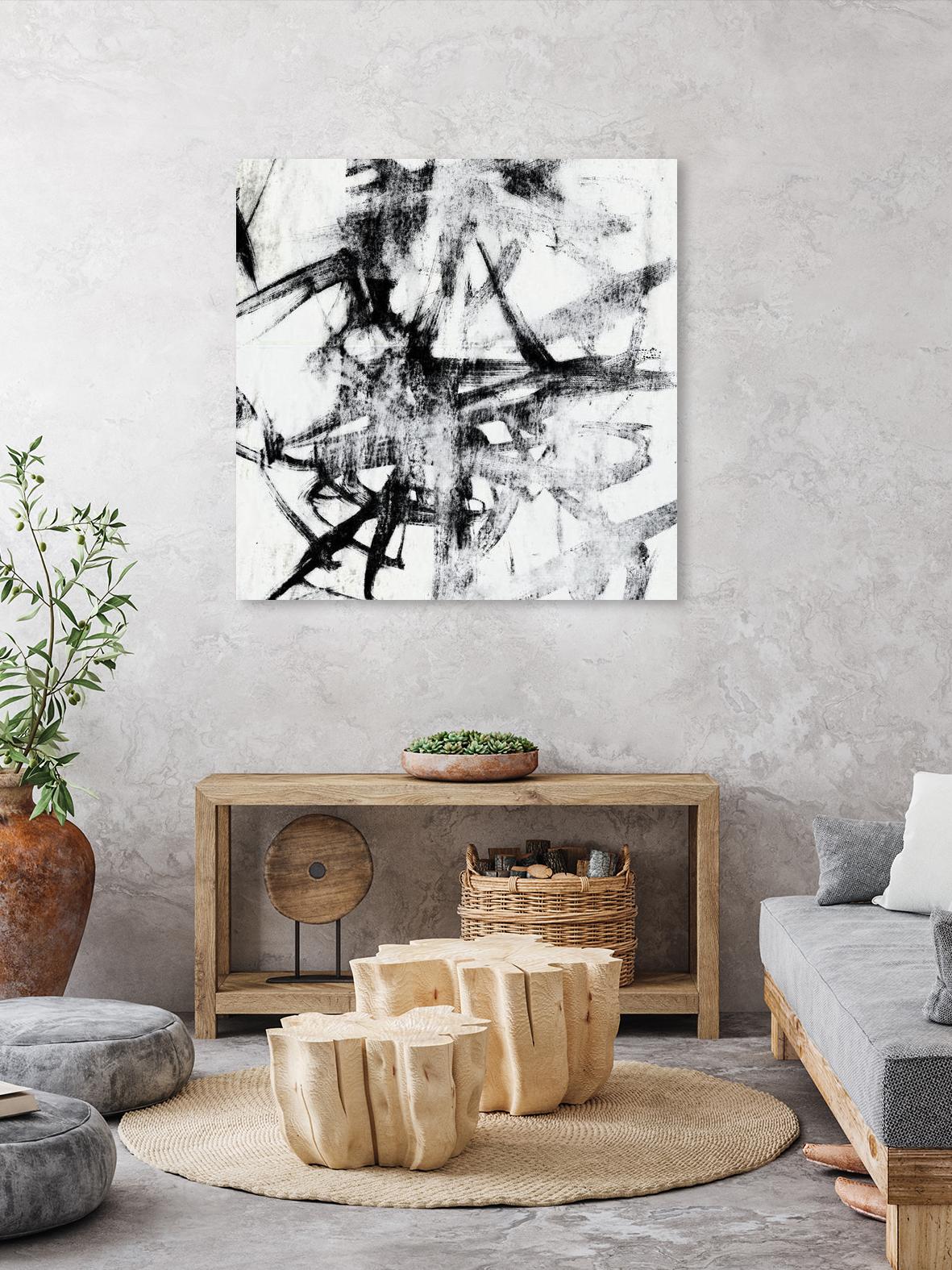 Monotype Scribble II by Jennifer Goldberger on GIANT ART - black abstract