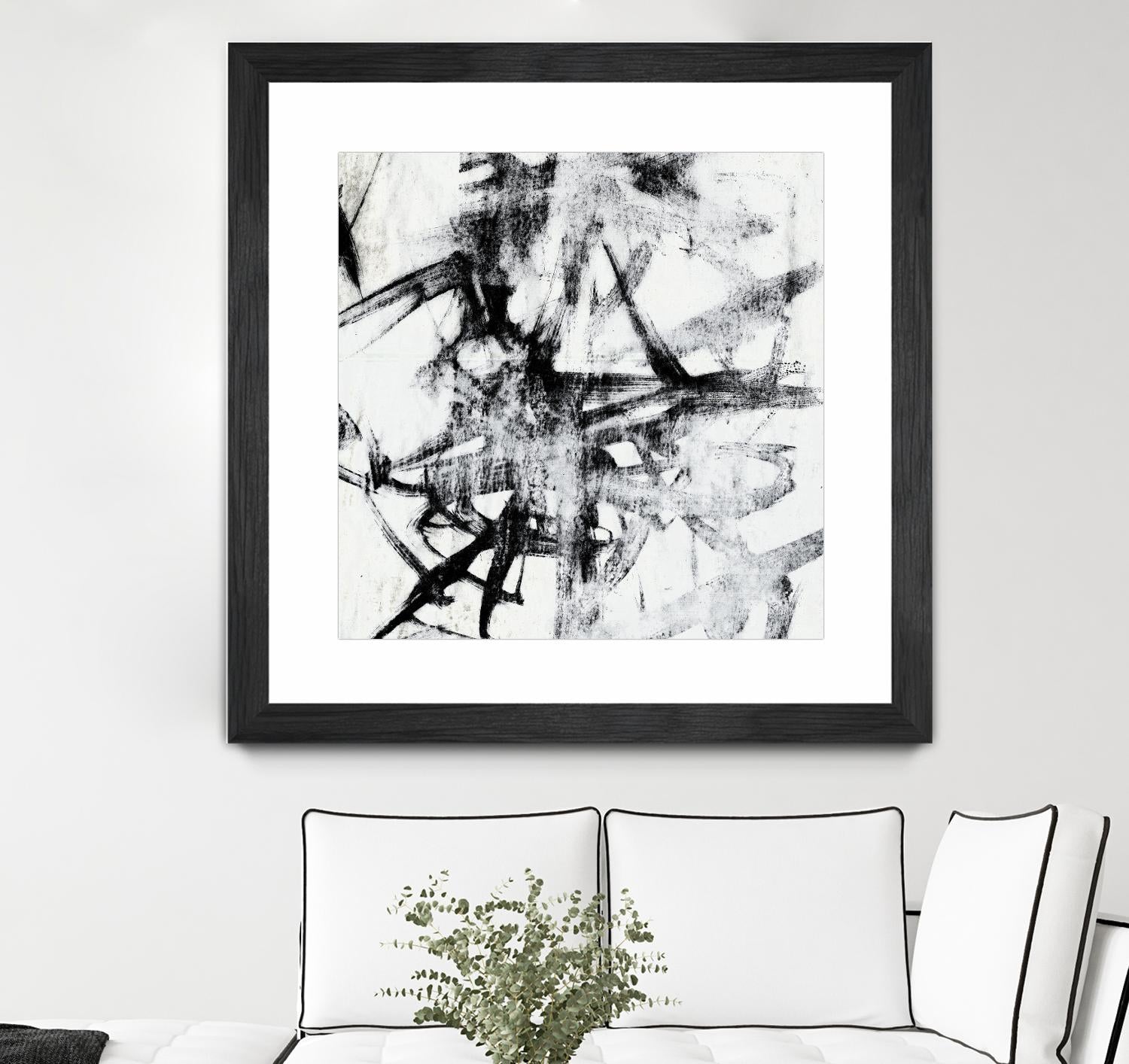 Monotype Scribble II by Jennifer Goldberger on GIANT ART - black abstract