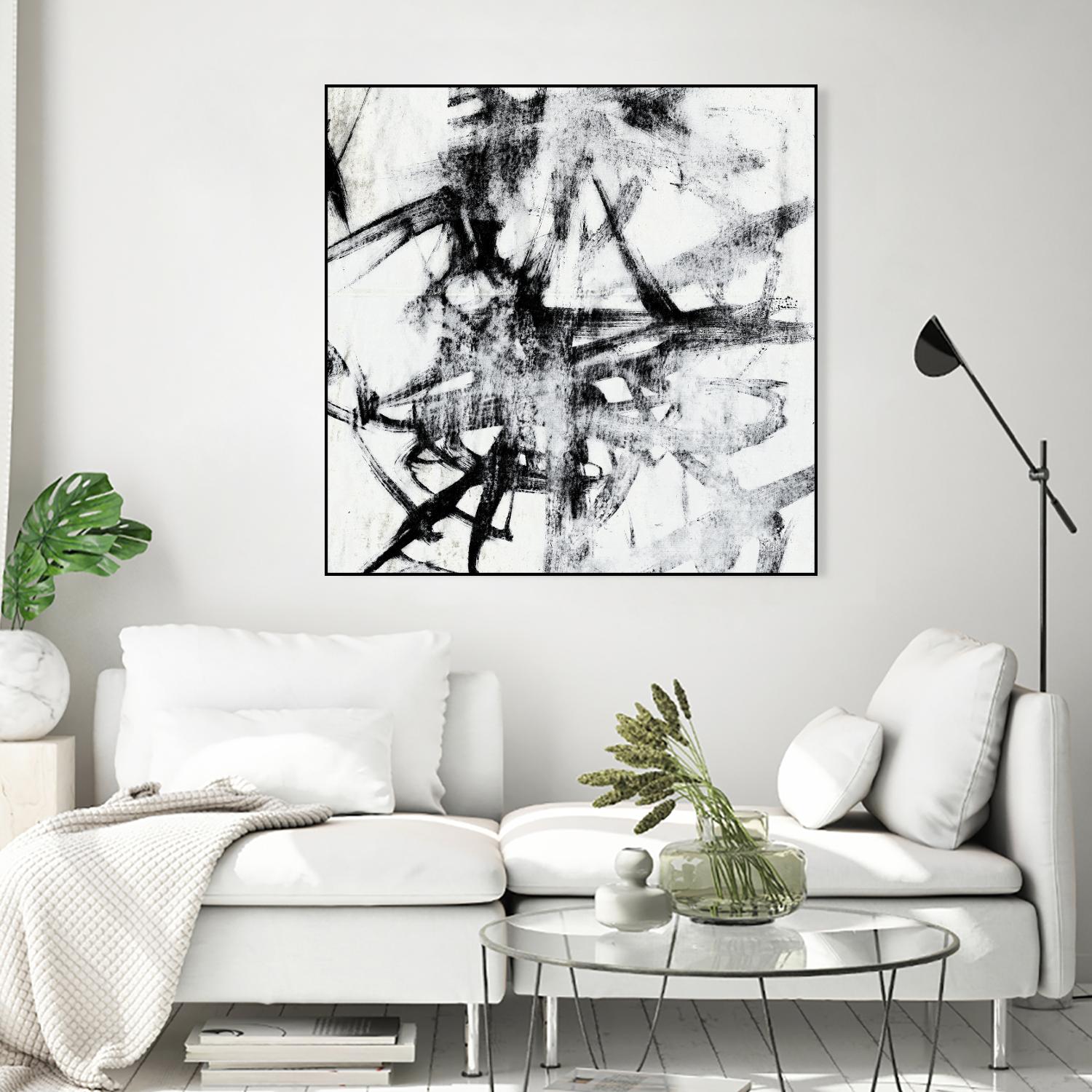 Monotype Scribble II by Jennifer Goldberger on GIANT ART - black abstract