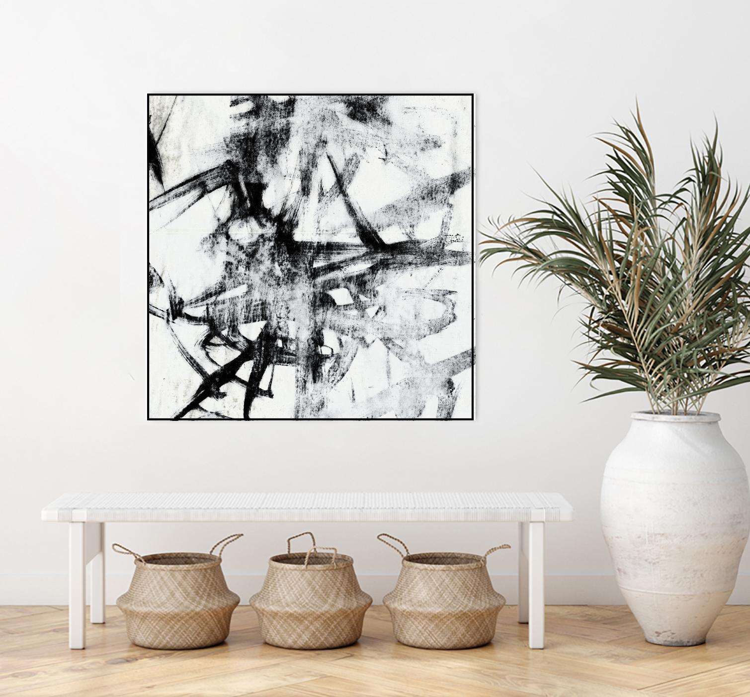 Monotype Scribble II by Jennifer Goldberger on GIANT ART - black abstract