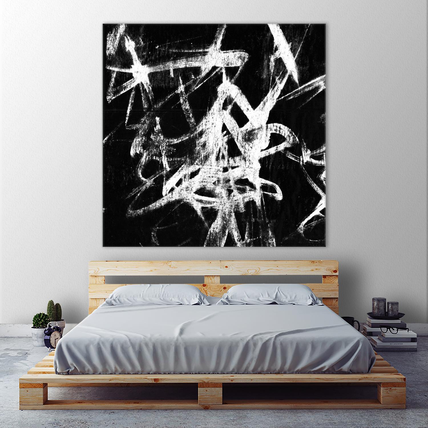Monotype Scribble III by Jennifer Goldberger on GIANT ART - black abstract