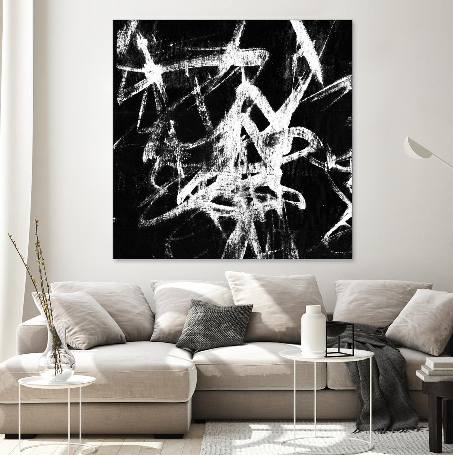 Monotype Scribble III by Jennifer Goldberger on GIANT ART - black abstract