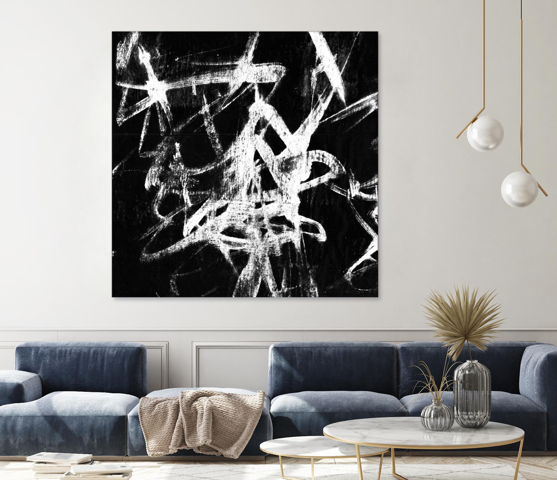 Monotype Scribble III by Jennifer Goldberger on GIANT ART - black abstract