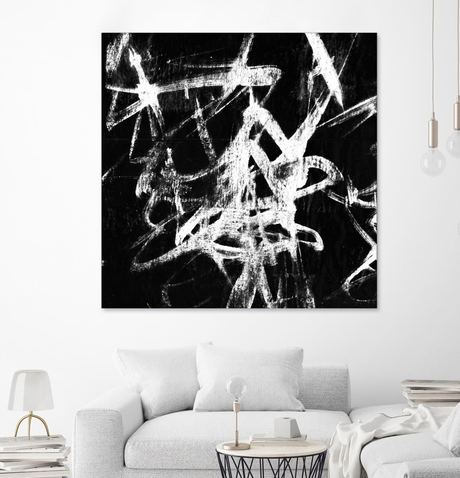 Monotype Scribble III by Jennifer Goldberger on GIANT ART - black abstract