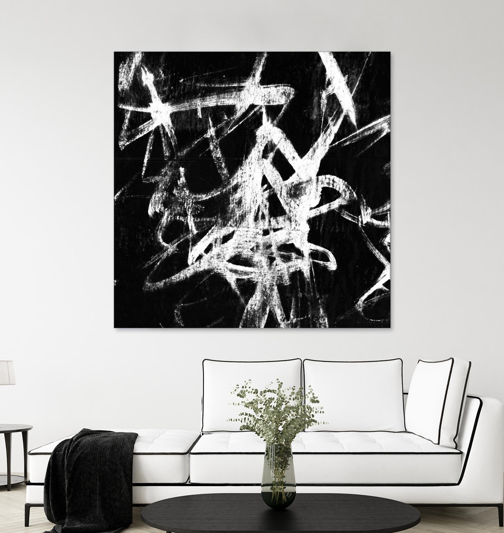Monotype Scribble III by Jennifer Goldberger on GIANT ART - black abstract