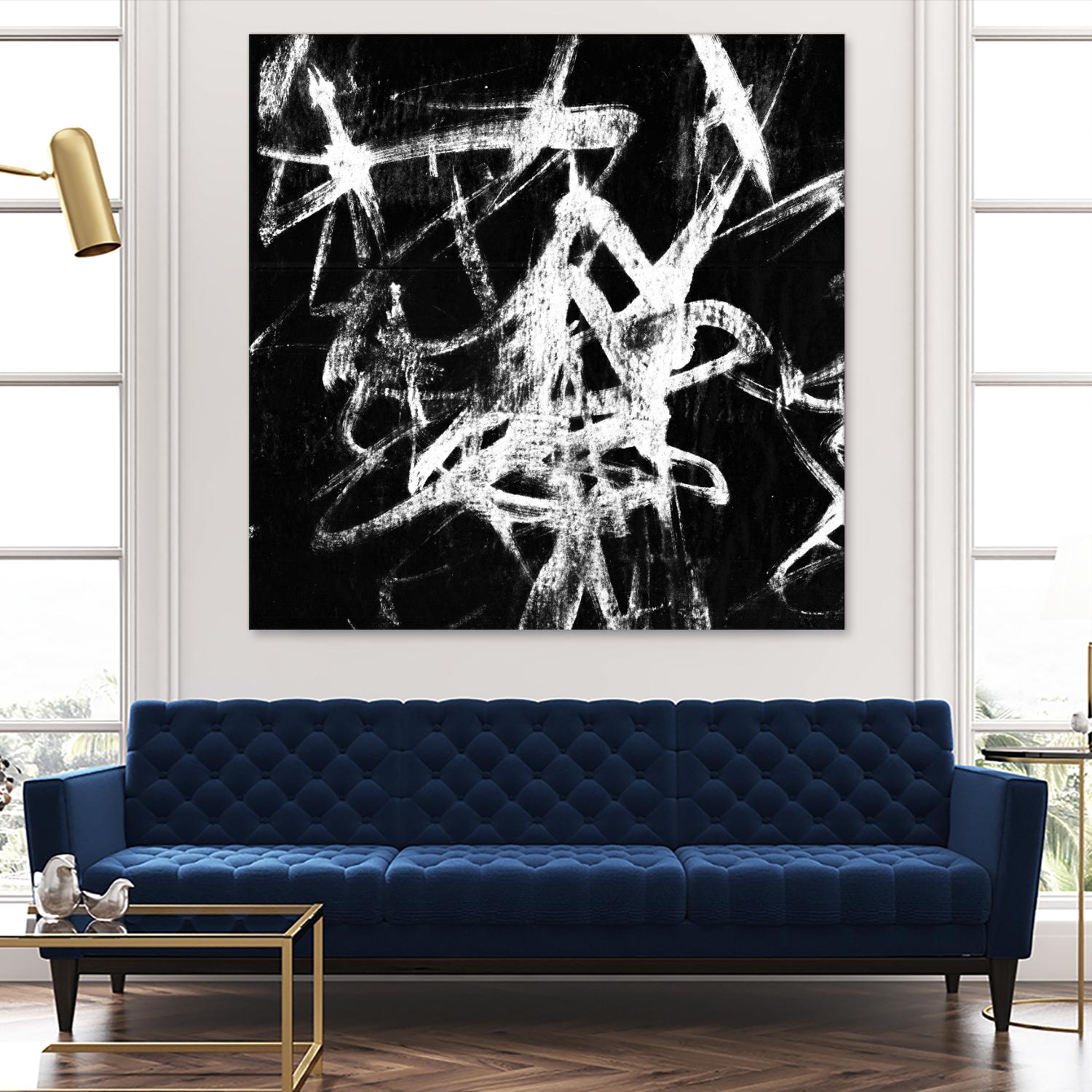 Monotype Scribble III by Jennifer Goldberger on GIANT ART - black abstract