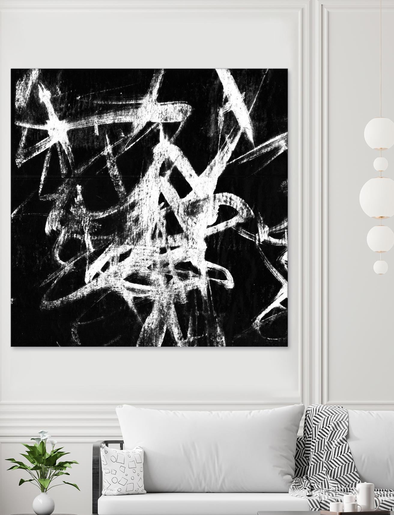 Monotype Scribble III by Jennifer Goldberger on GIANT ART - black abstract