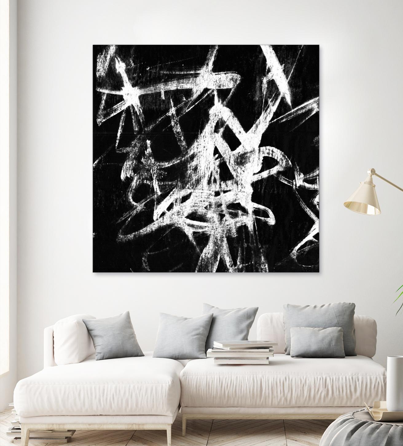 Monotype Scribble III by Jennifer Goldberger on GIANT ART - black abstract
