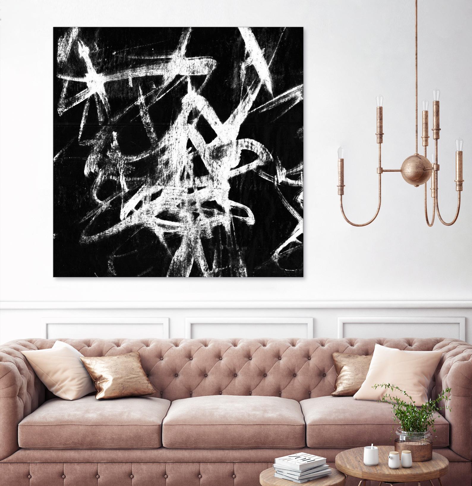 Monotype Scribble III by Jennifer Goldberger on GIANT ART - black abstract