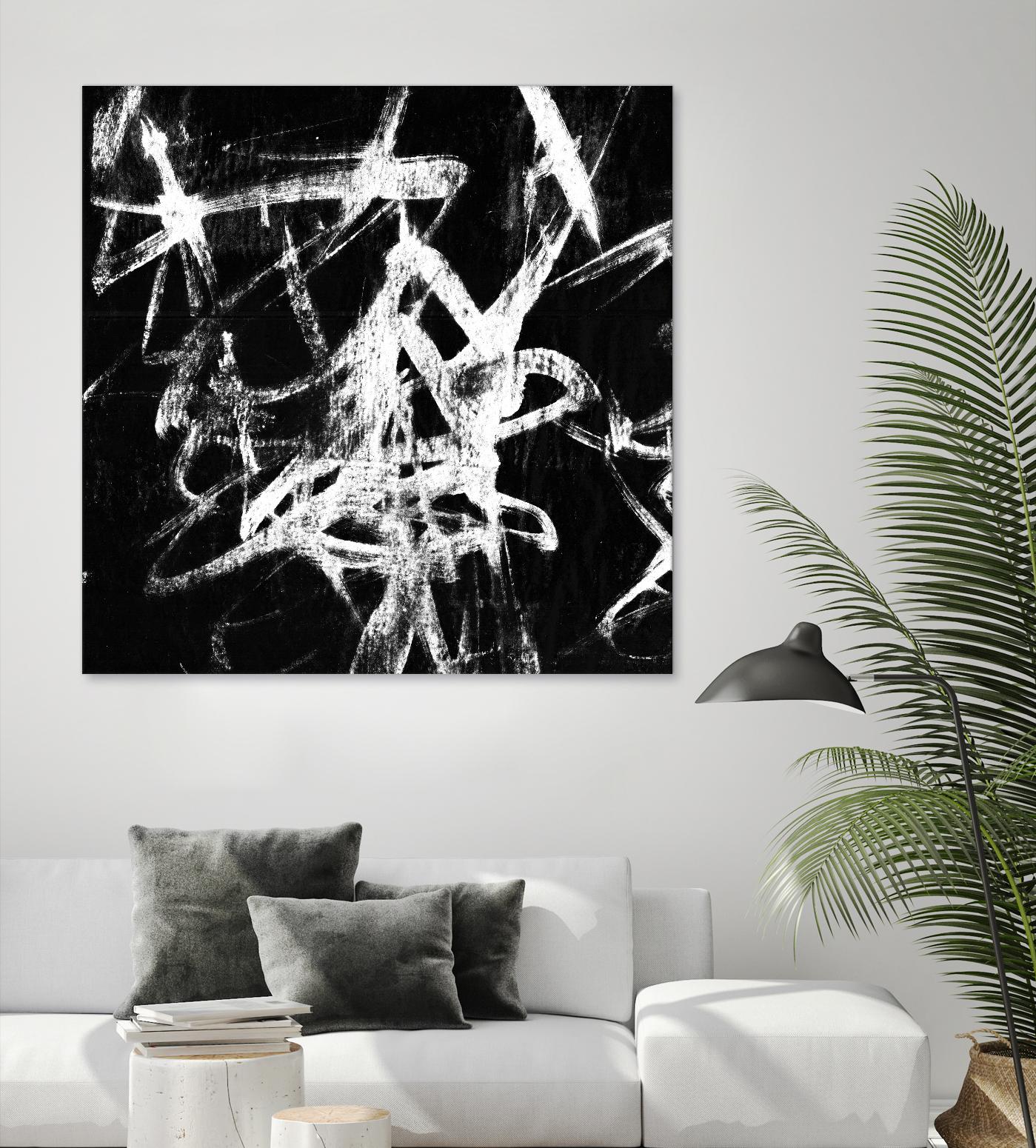 Monotype Scribble III by Jennifer Goldberger on GIANT ART - black abstract
