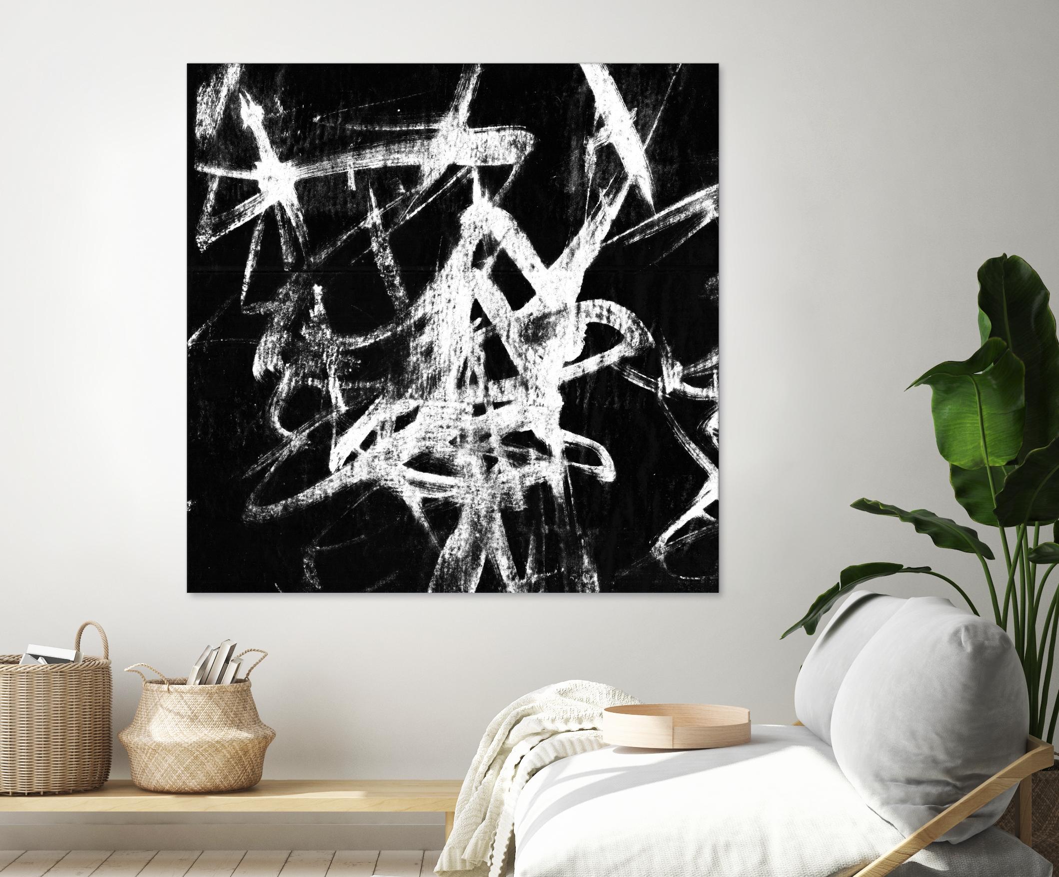 Monotype Scribble III by Jennifer Goldberger on GIANT ART - black abstract