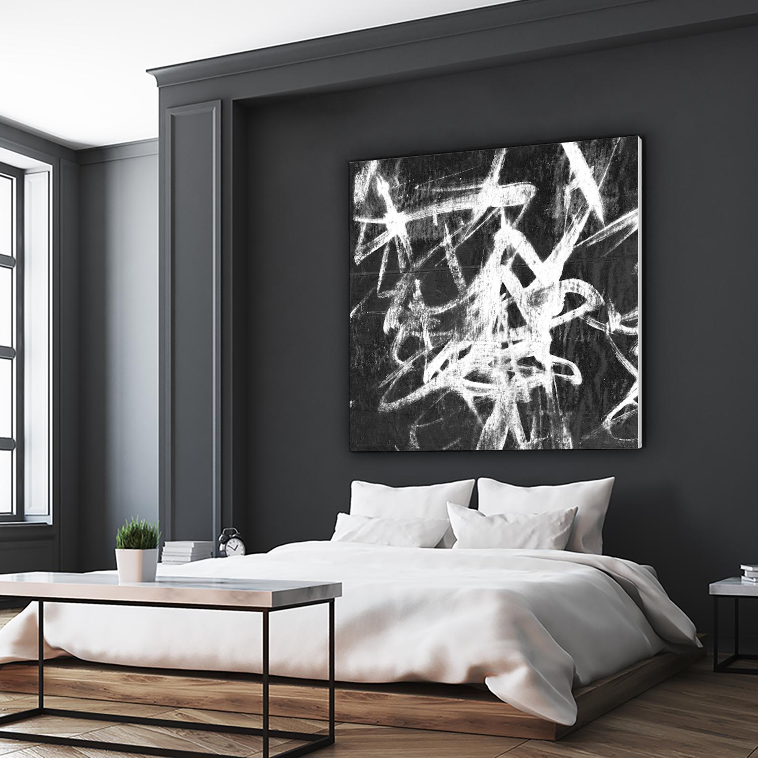 Monotype Scribble III by Jennifer Goldberger on GIANT ART - black abstract