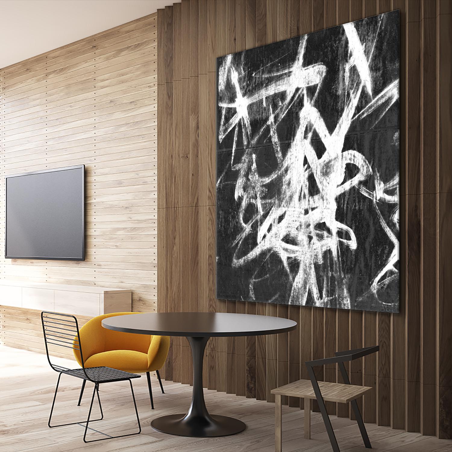 Monotype Scribble III by Jennifer Goldberger on GIANT ART - black abstract