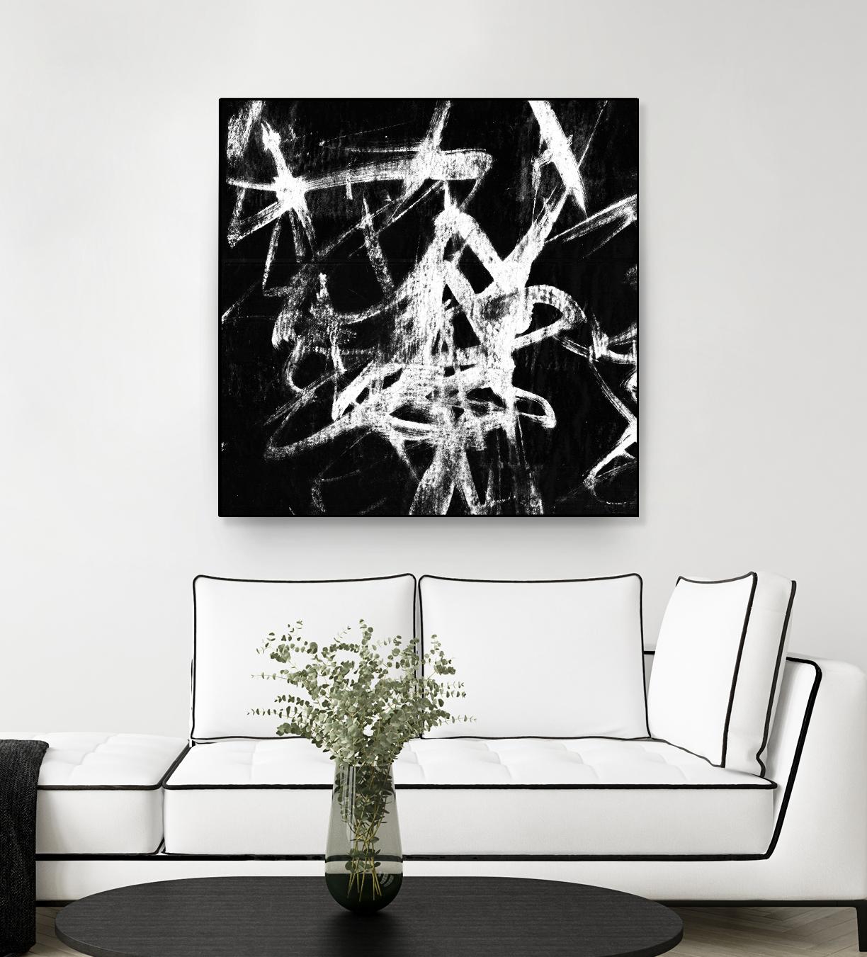 Monotype Scribble III by Jennifer Goldberger on GIANT ART - black abstract