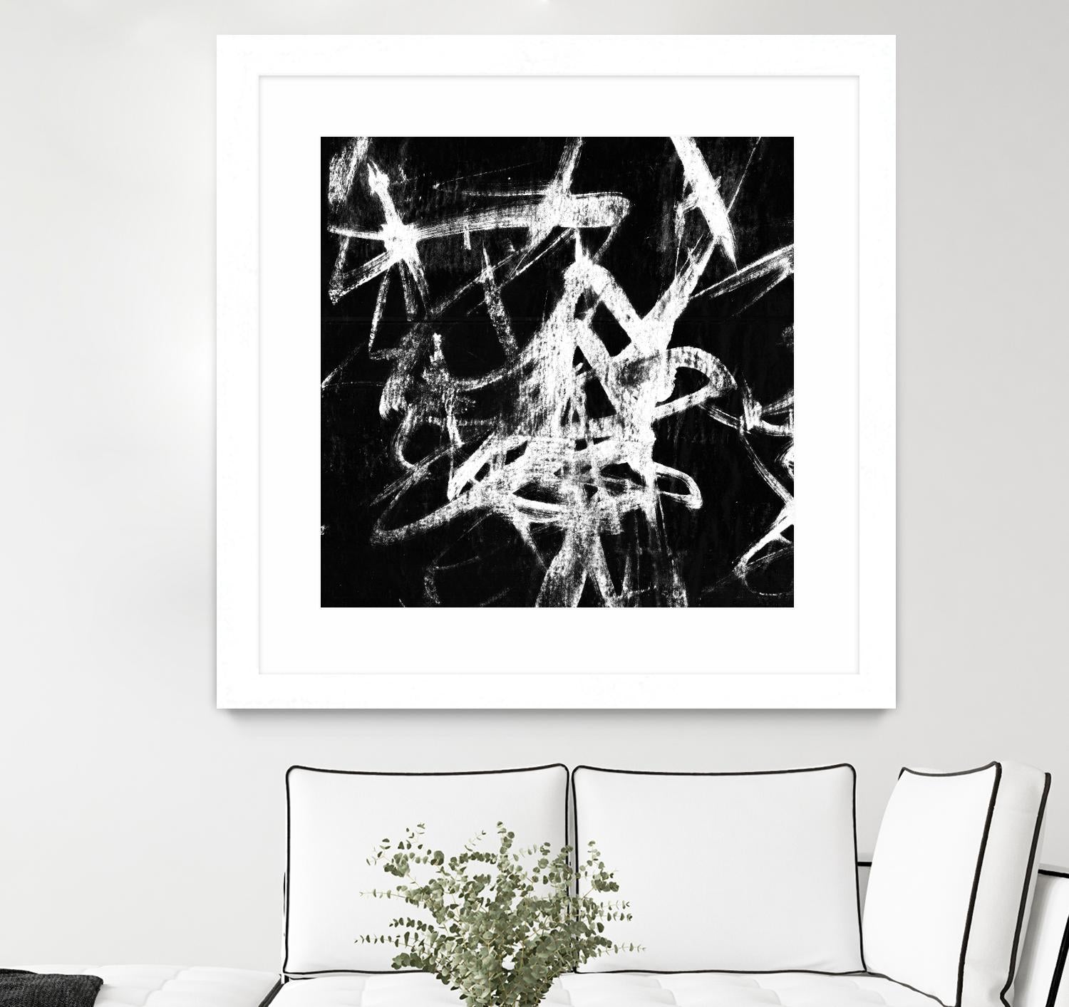 Monotype Scribble III by Jennifer Goldberger on GIANT ART - black abstract