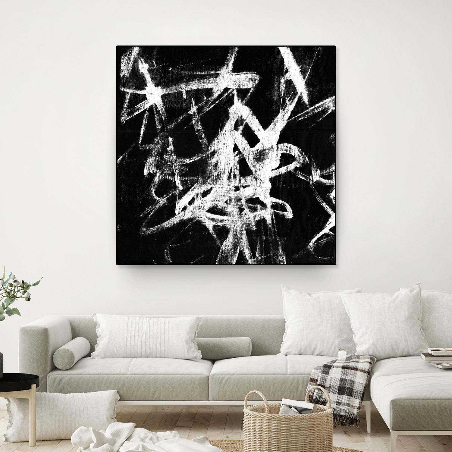 Monotype Scribble III by Jennifer Goldberger on GIANT ART - black abstract