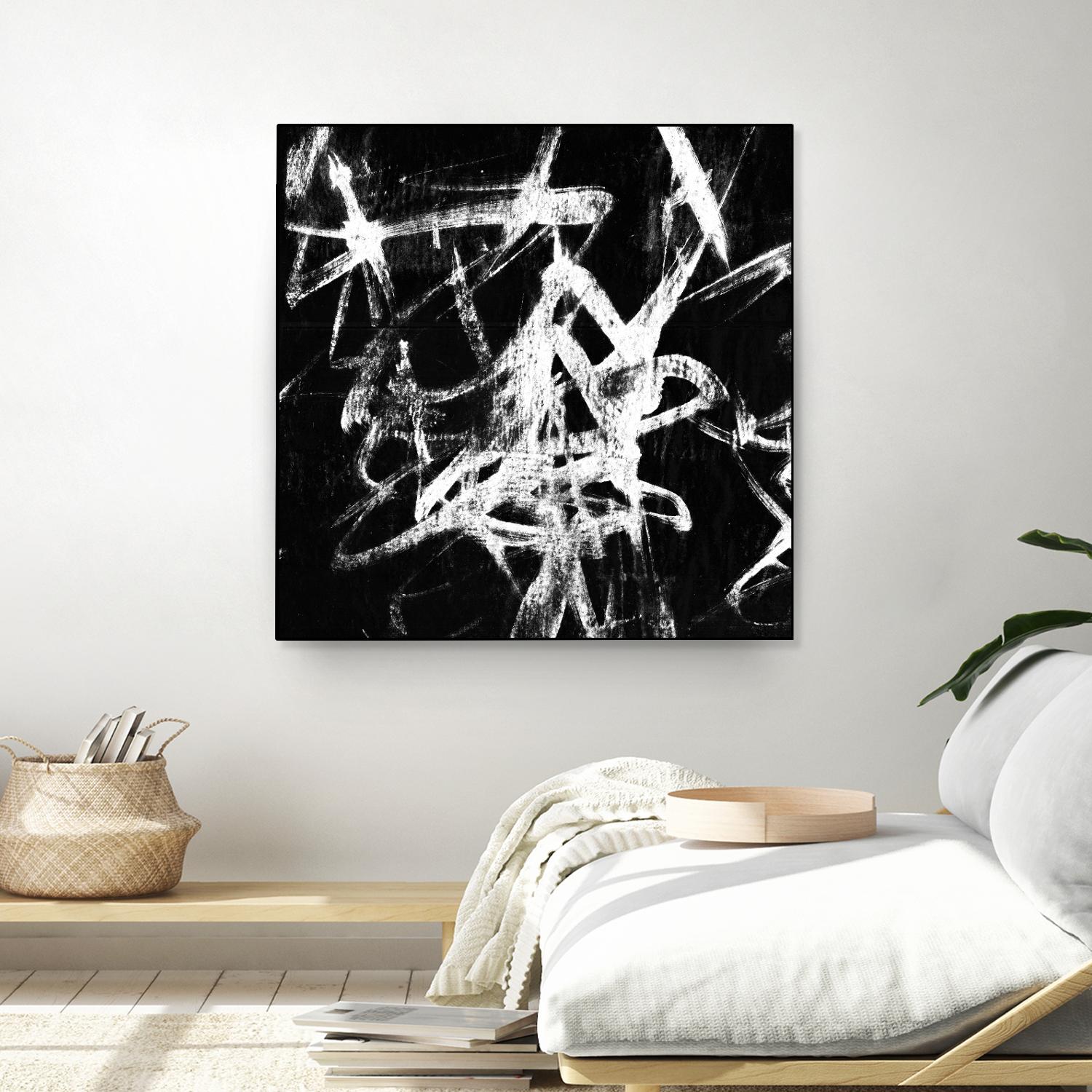 Monotype Scribble III by Jennifer Goldberger on GIANT ART - black abstract