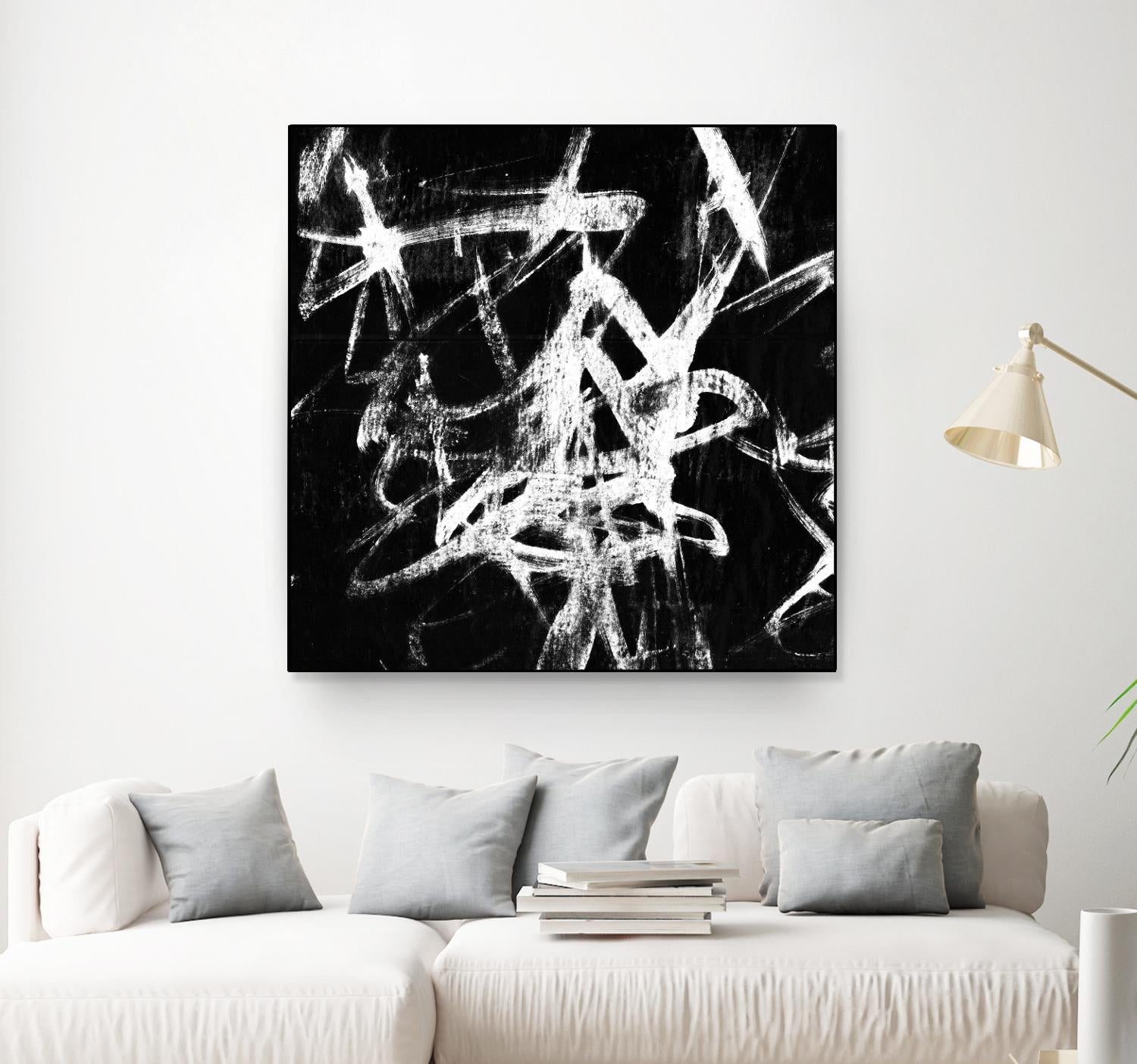 Monotype Scribble III by Jennifer Goldberger on GIANT ART - black abstract