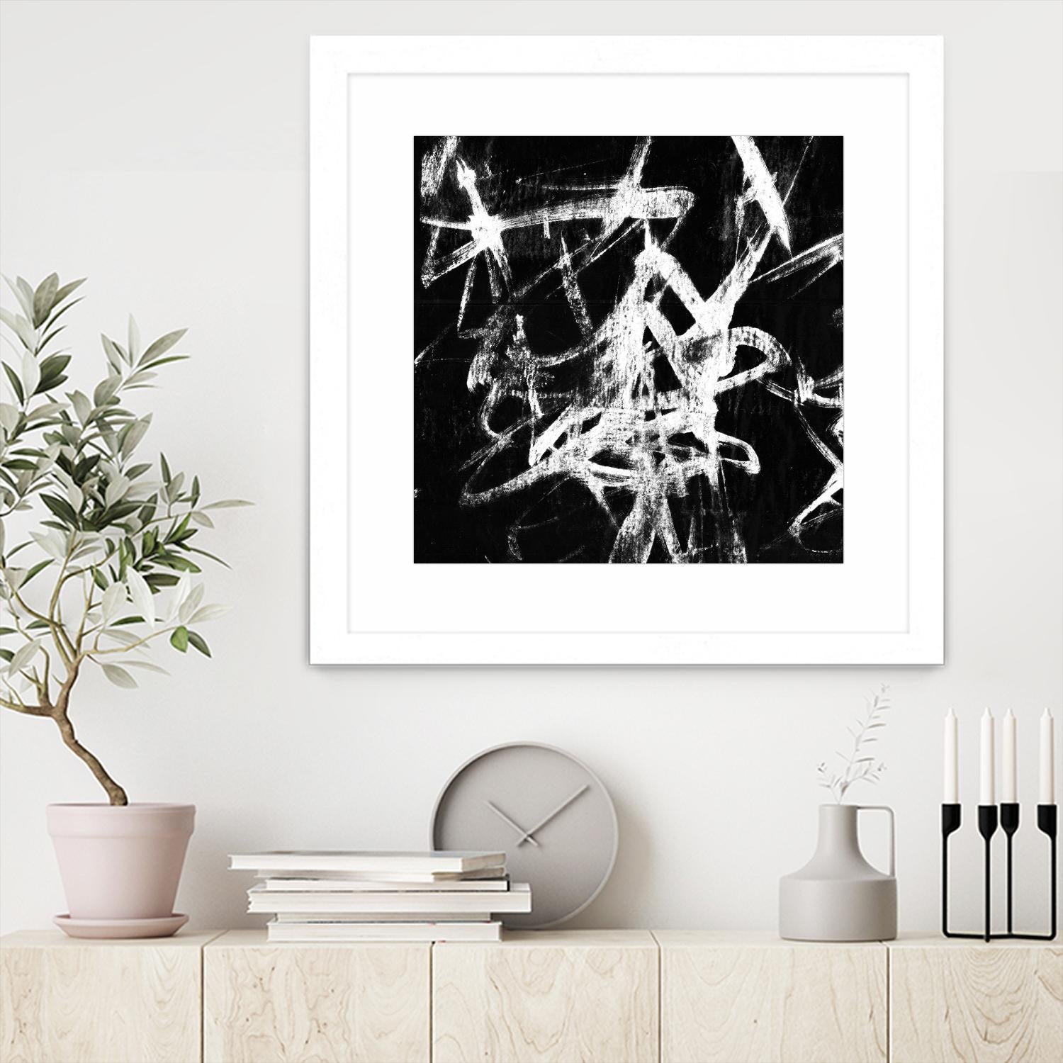 Monotype Scribble III by Jennifer Goldberger on GIANT ART - black abstract