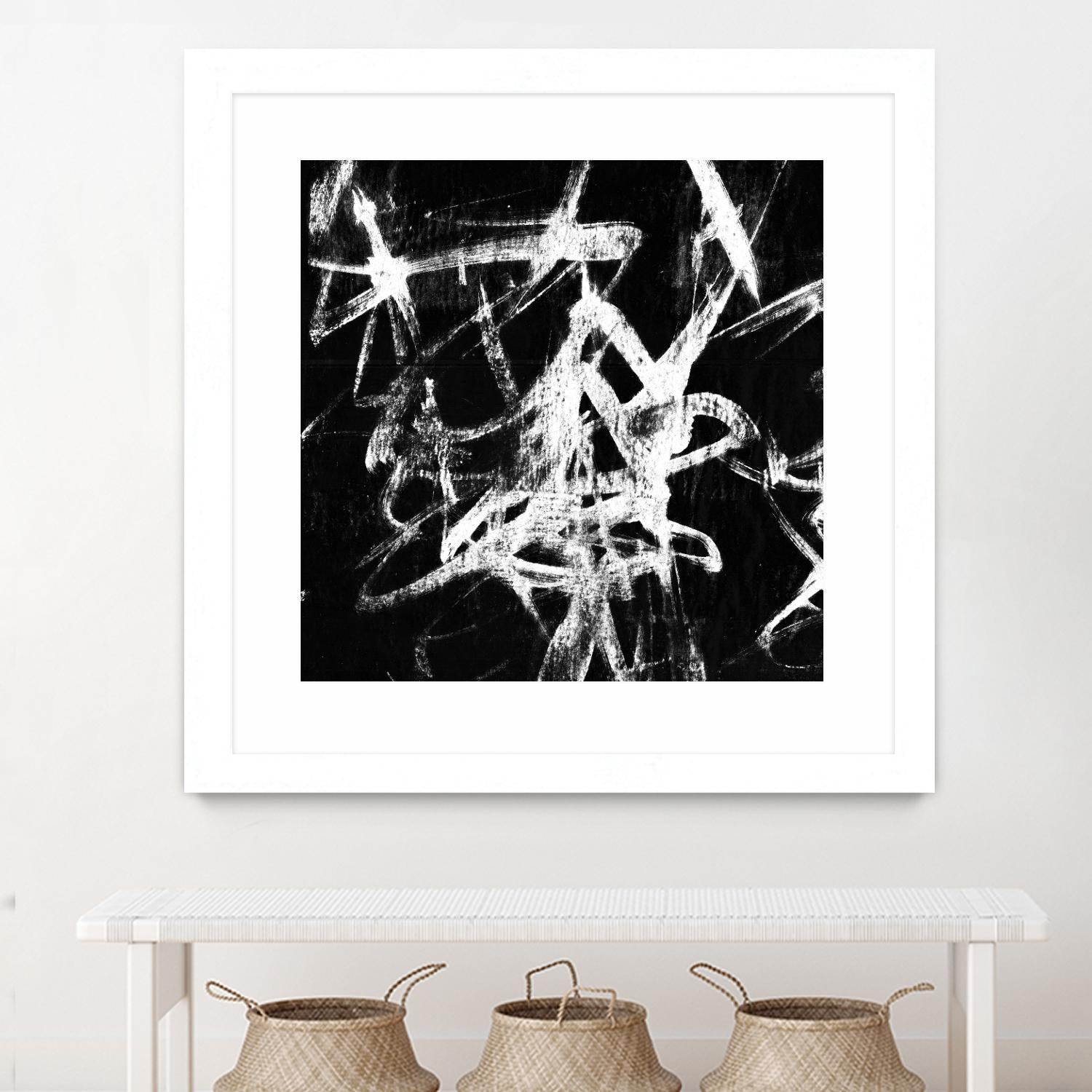 Monotype Scribble III by Jennifer Goldberger on GIANT ART - black abstract