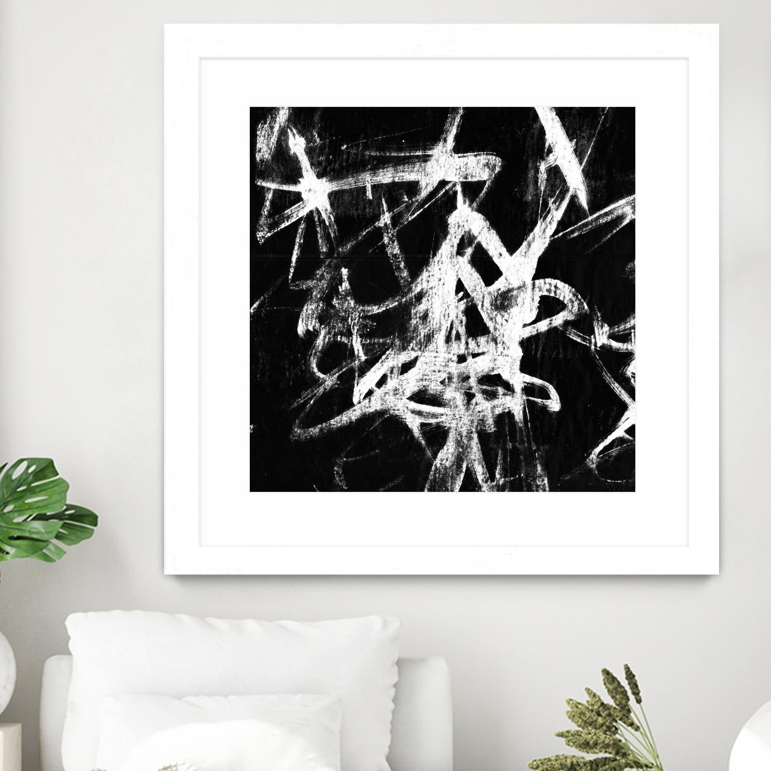Monotype Scribble III by Jennifer Goldberger on GIANT ART - black abstract
