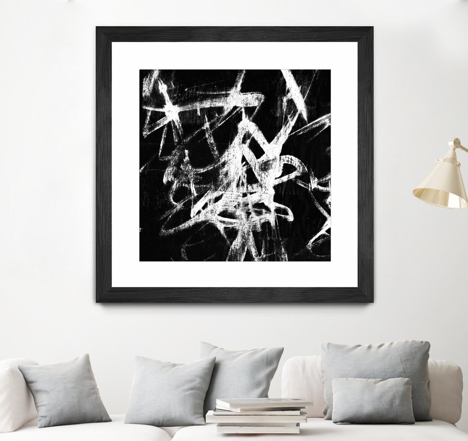 Monotype Scribble III by Jennifer Goldberger on GIANT ART - black abstract