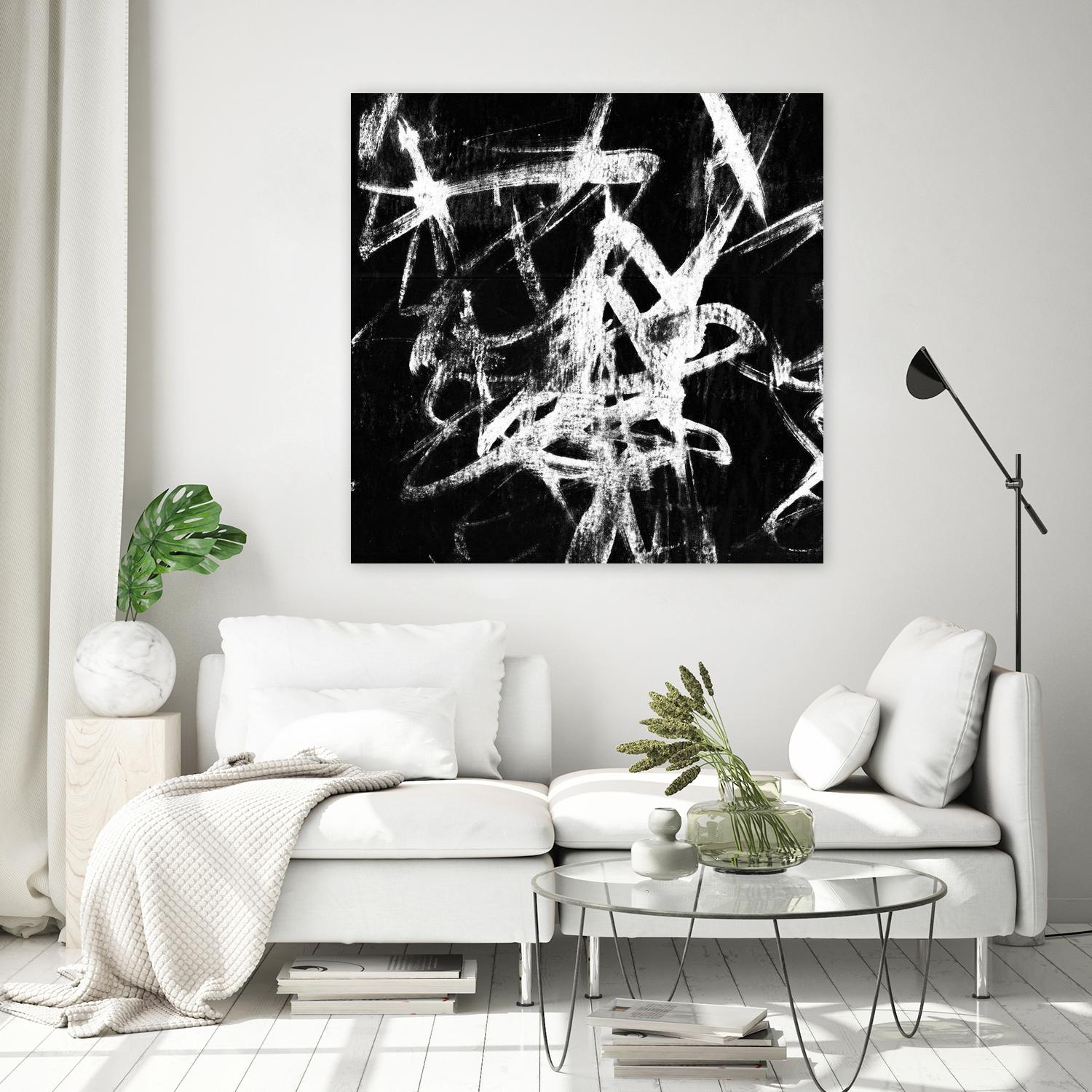 Monotype Scribble III by Jennifer Goldberger on GIANT ART - black abstract