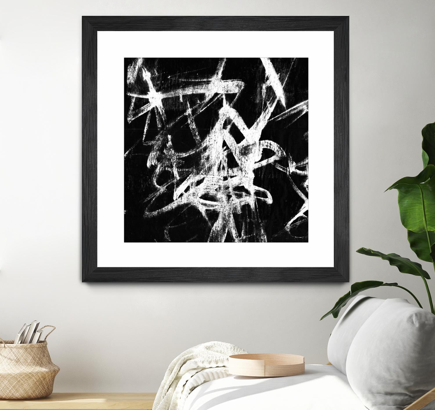 Monotype Scribble III by Jennifer Goldberger on GIANT ART - black abstract