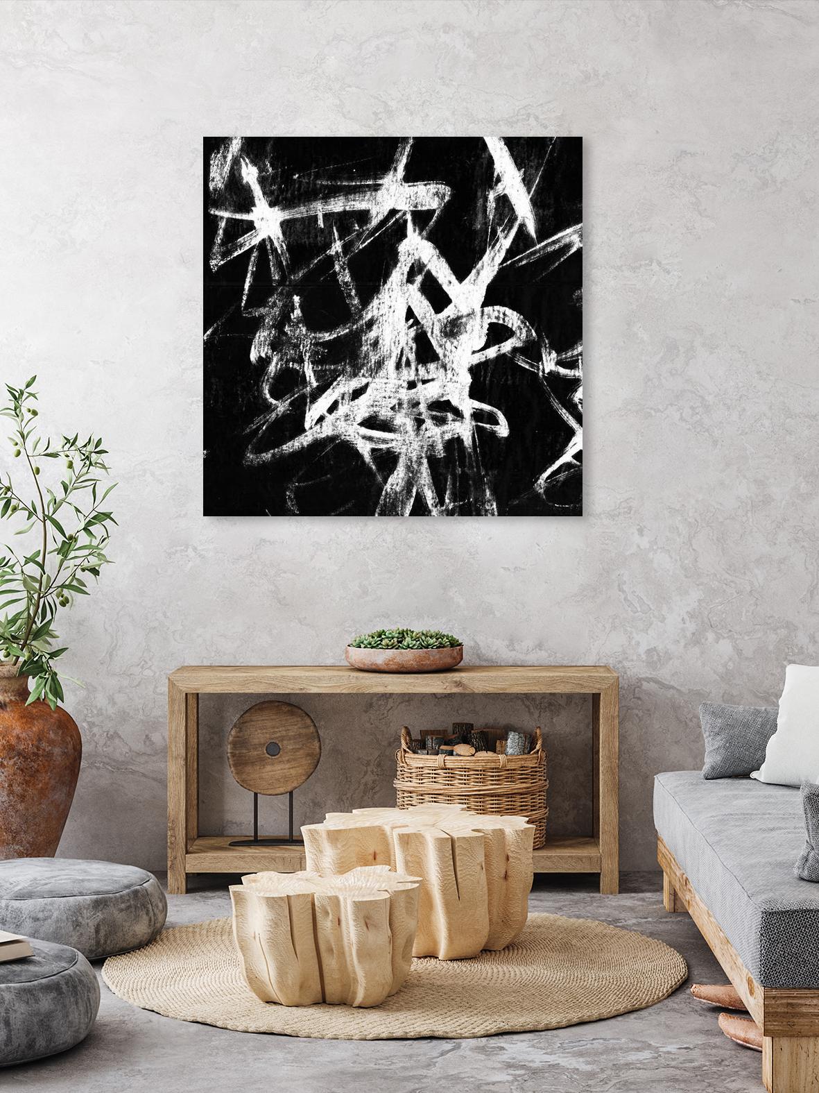 Monotype Scribble III by Jennifer Goldberger on GIANT ART - black abstract