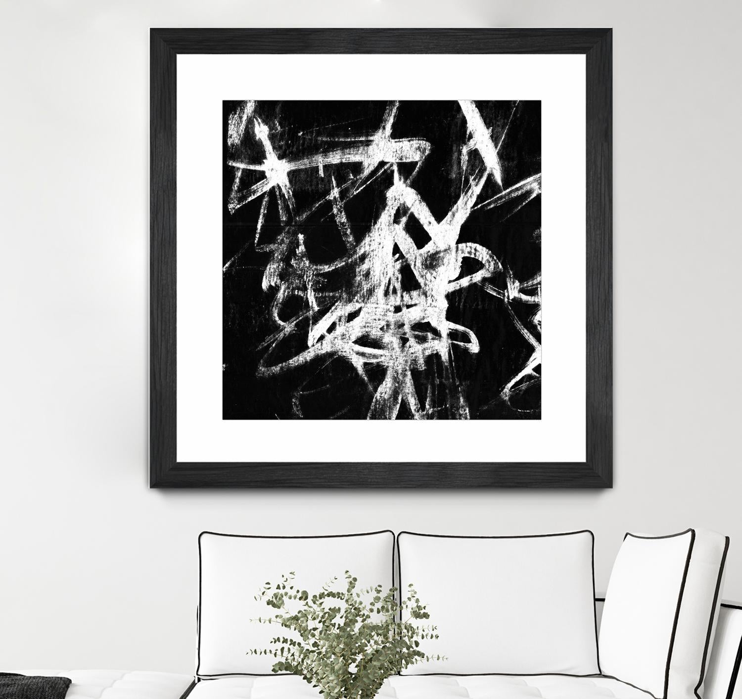 Monotype Scribble III by Jennifer Goldberger on GIANT ART - black abstract
