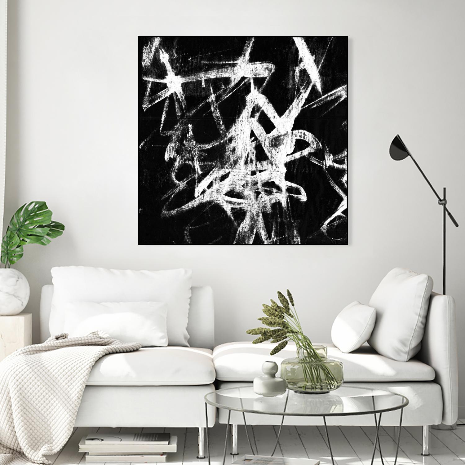 Monotype Scribble III by Jennifer Goldberger on GIANT ART - black abstract