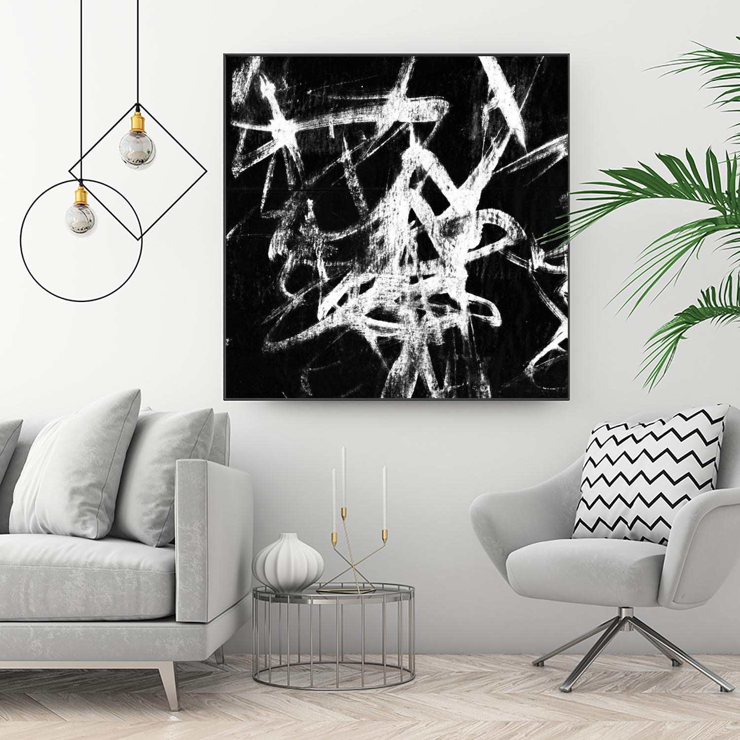 Monotype Scribble III by Jennifer Goldberger on GIANT ART - black abstract