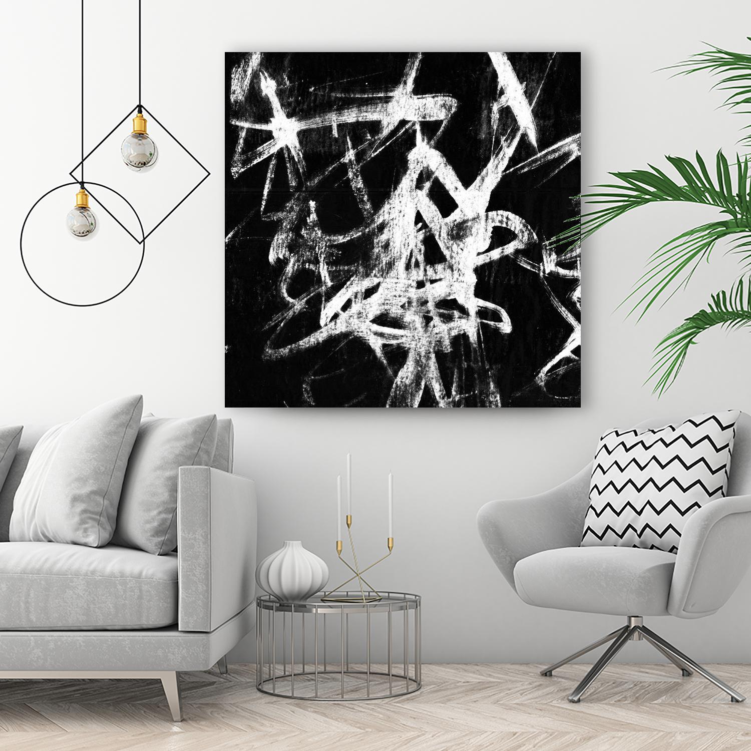 Monotype Scribble III by Jennifer Goldberger on GIANT ART - black abstract