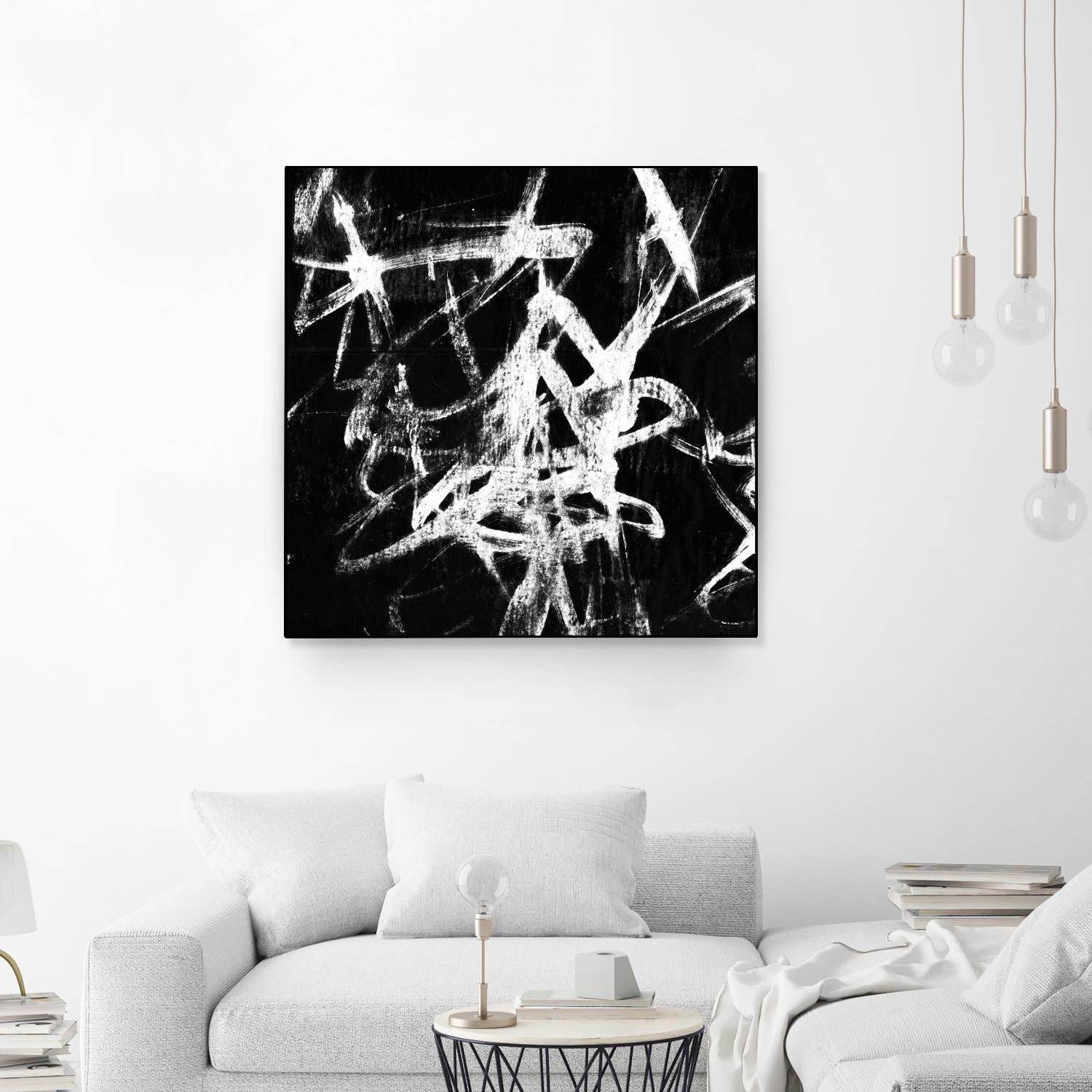 Monotype Scribble III by Jennifer Goldberger on GIANT ART - black abstract