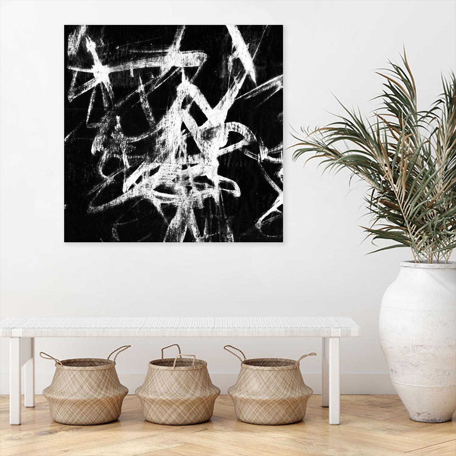 Monotype Scribble III by Jennifer Goldberger on GIANT ART - black abstract