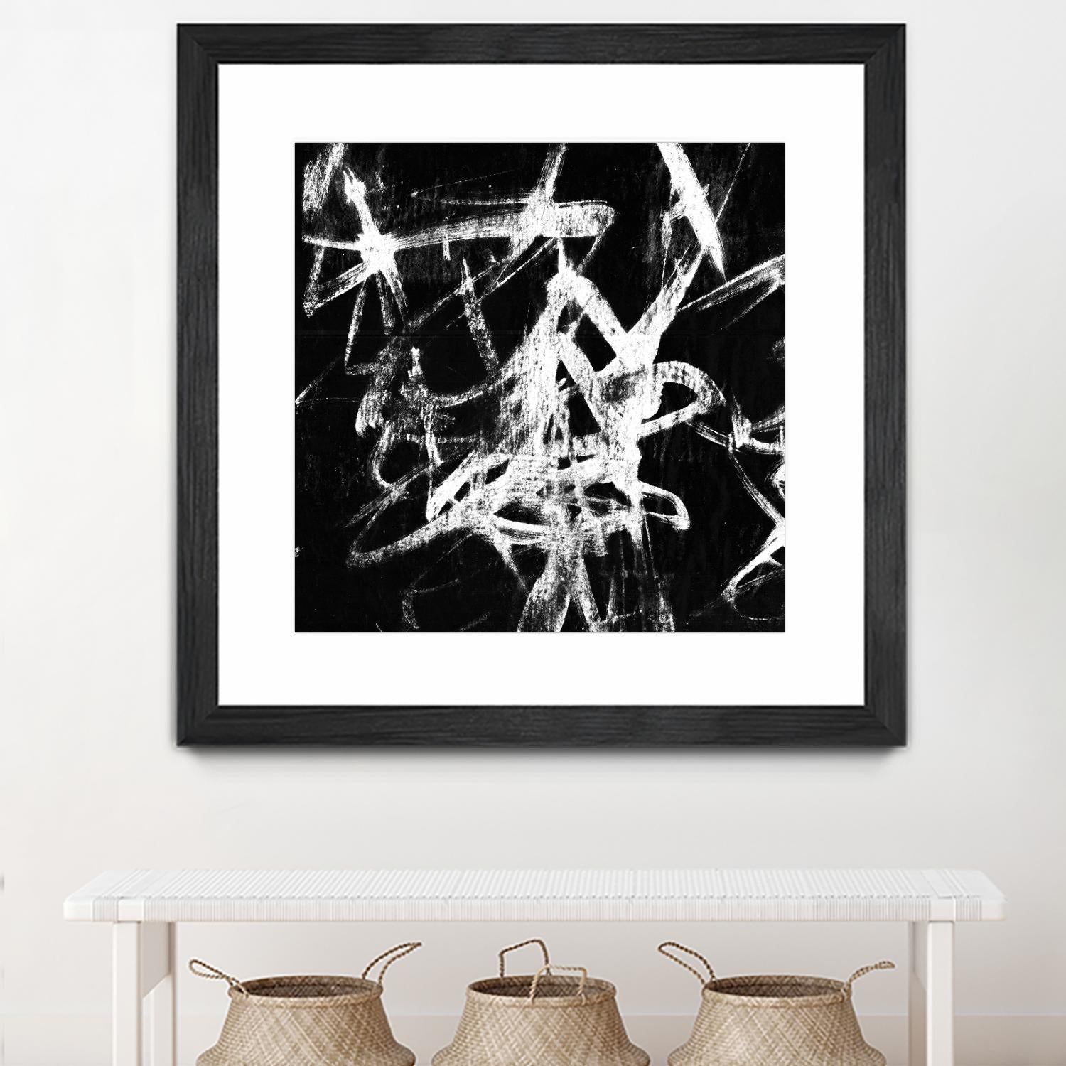 Monotype Scribble III by Jennifer Goldberger on GIANT ART - black abstract