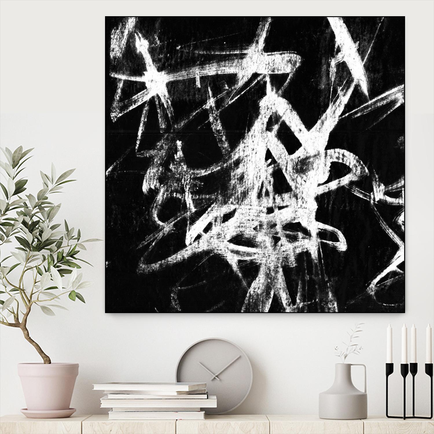 Monotype Scribble III by Jennifer Goldberger on GIANT ART - black abstract