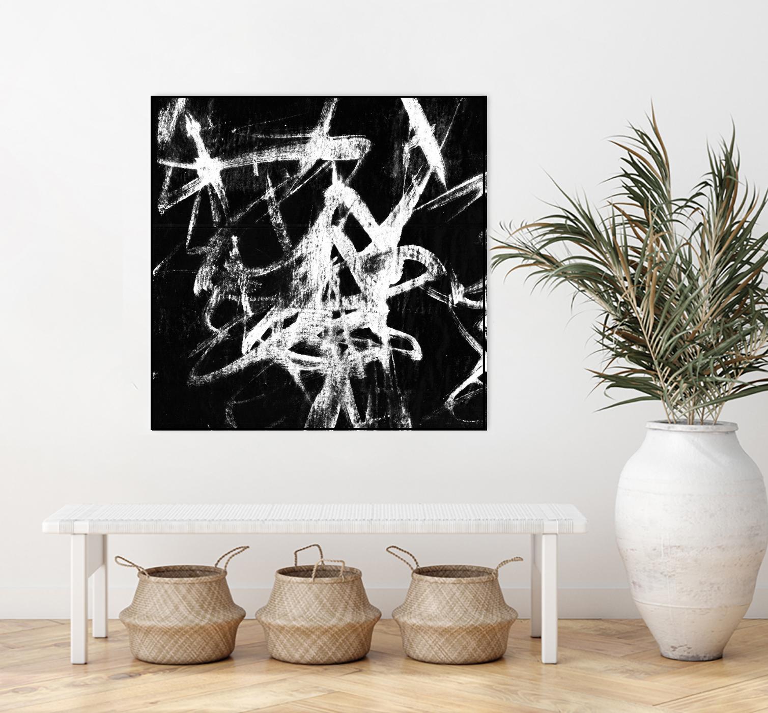 Monotype Scribble III by Jennifer Goldberger on GIANT ART - black abstract