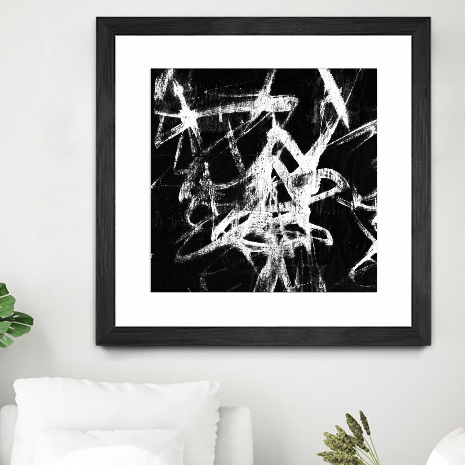 Monotype Scribble III by Jennifer Goldberger on GIANT ART - black abstract