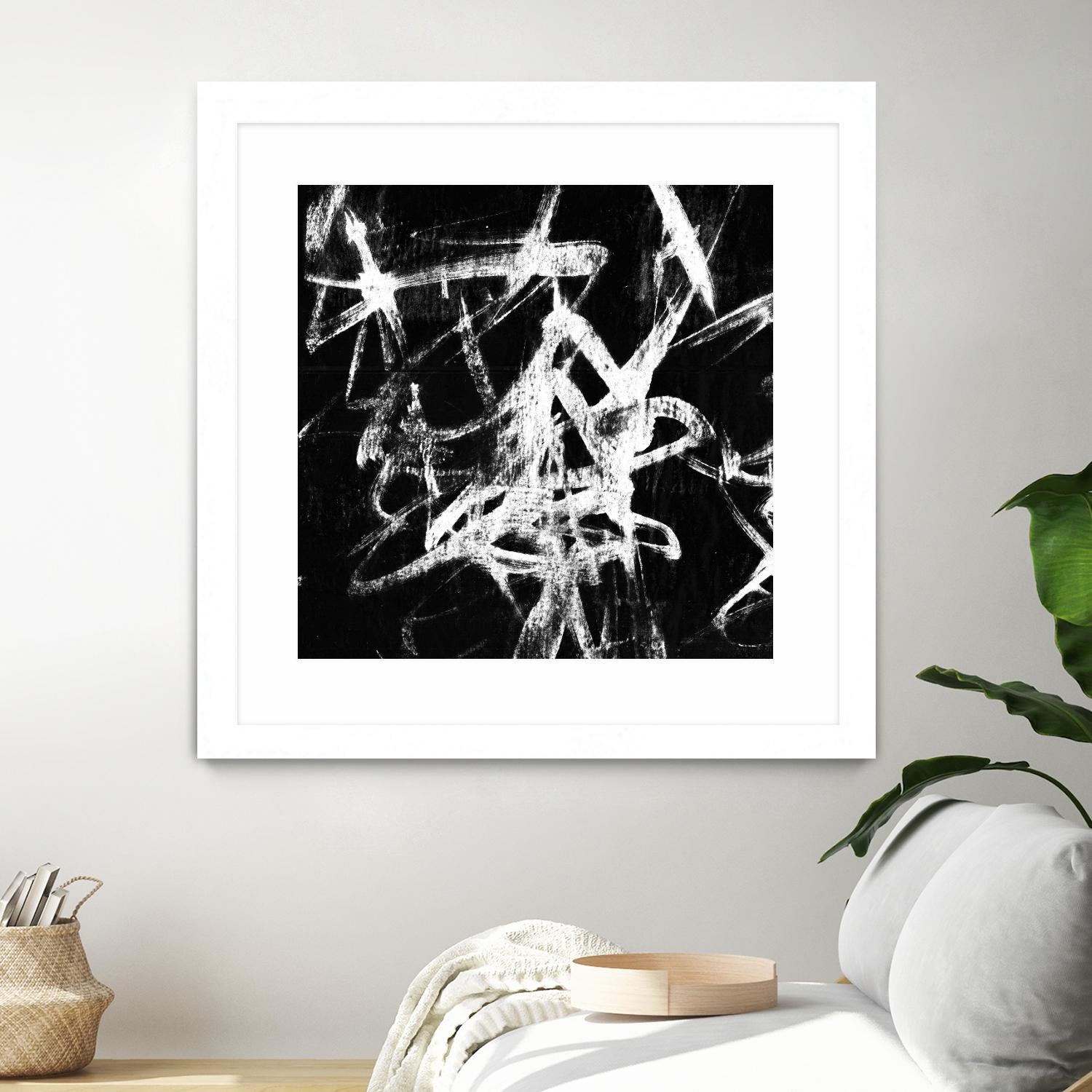 Monotype Scribble III by Jennifer Goldberger on GIANT ART - black abstract