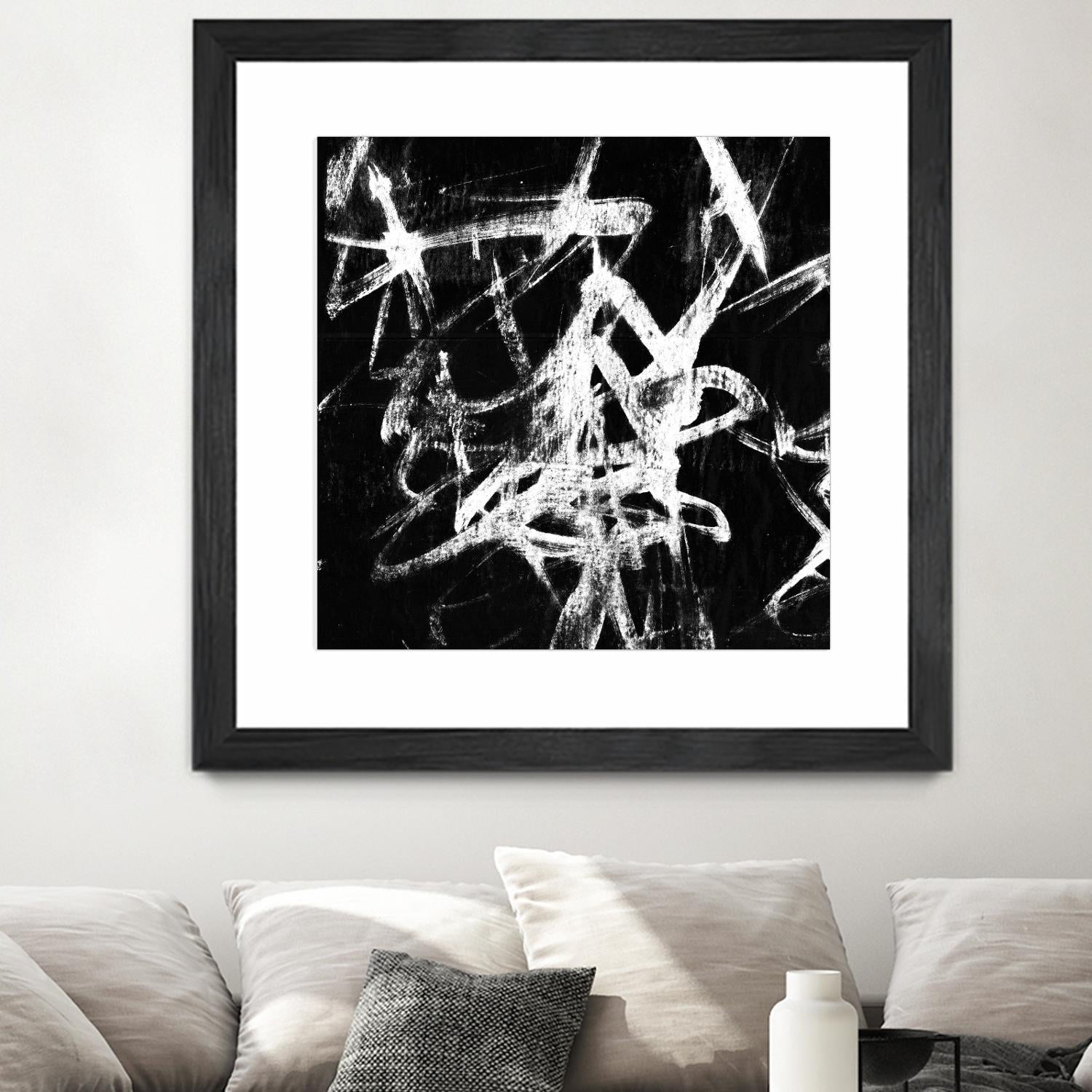 Monotype Scribble III by Jennifer Goldberger on GIANT ART - black abstract