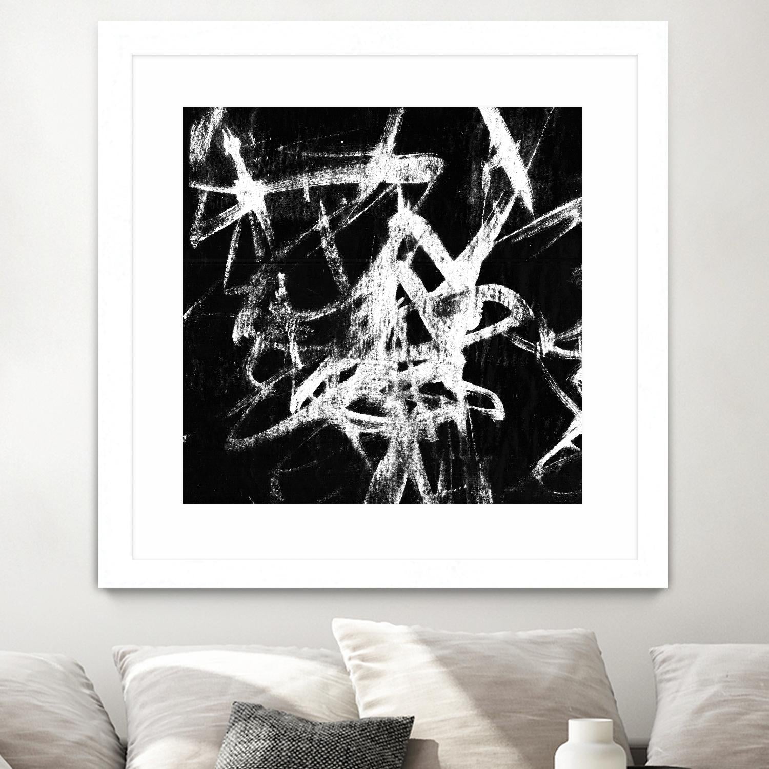 Monotype Scribble III by Jennifer Goldberger on GIANT ART - black abstract