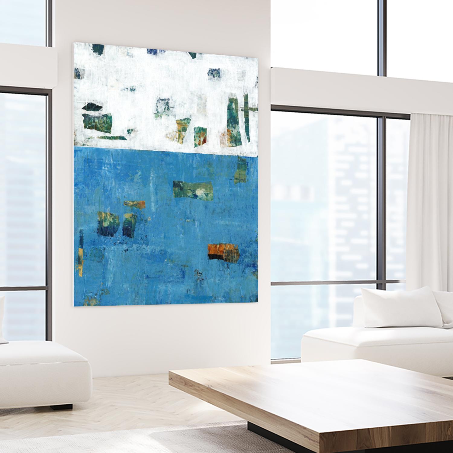 Patches I by Tim OToole on GIANT ART - blue abstract