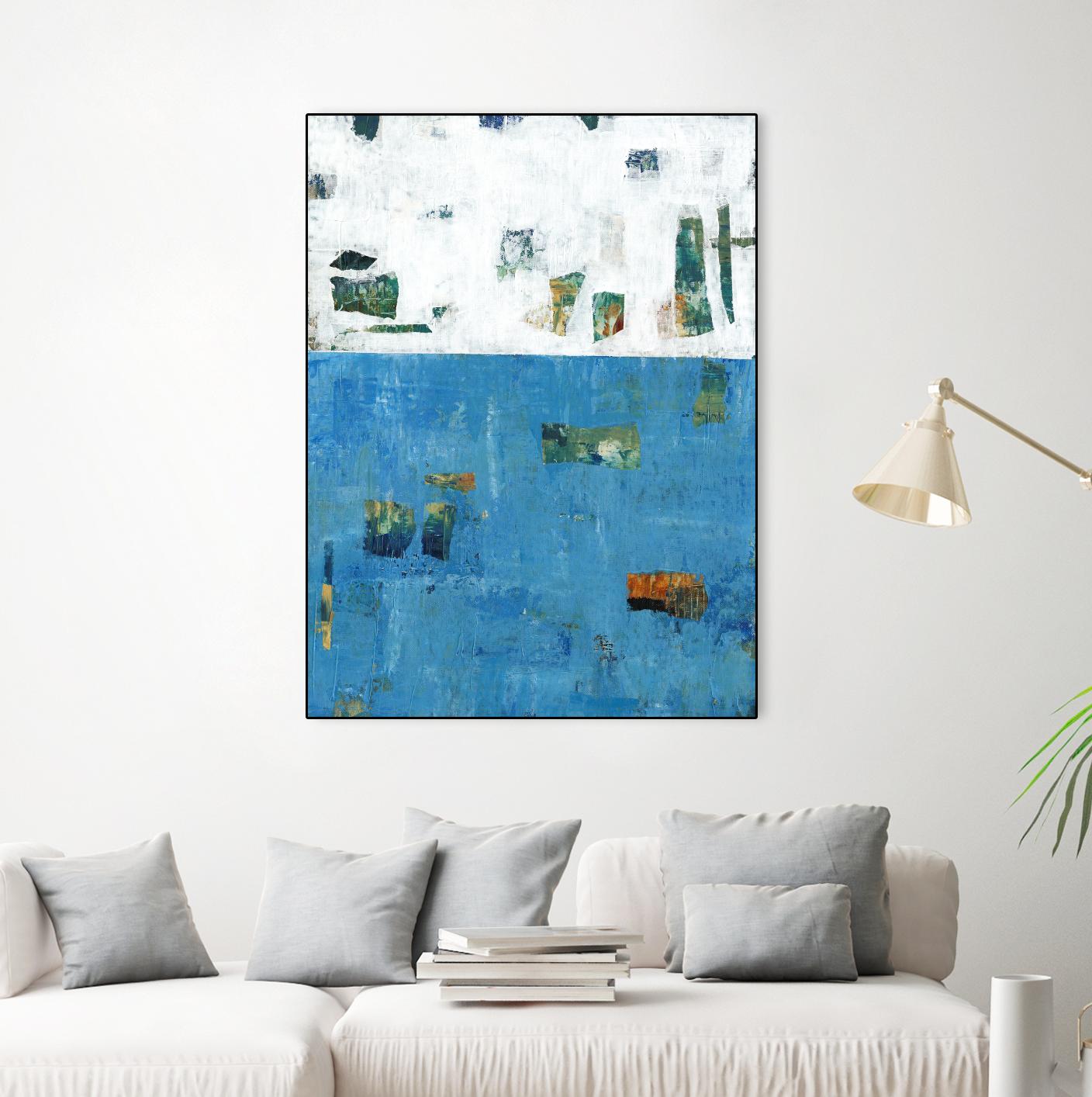 Patches I by Tim OToole on GIANT ART - blue abstract