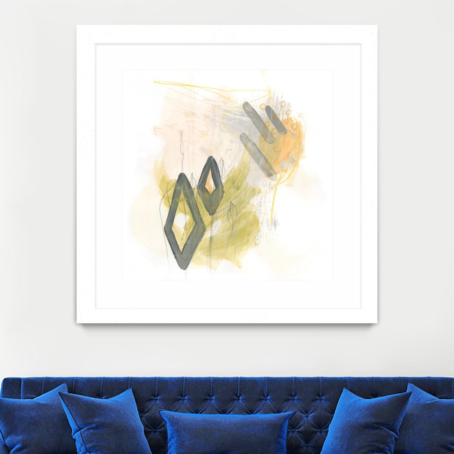 Side Swipe I by June Erica Vess on GIANT ART - yellow abstract