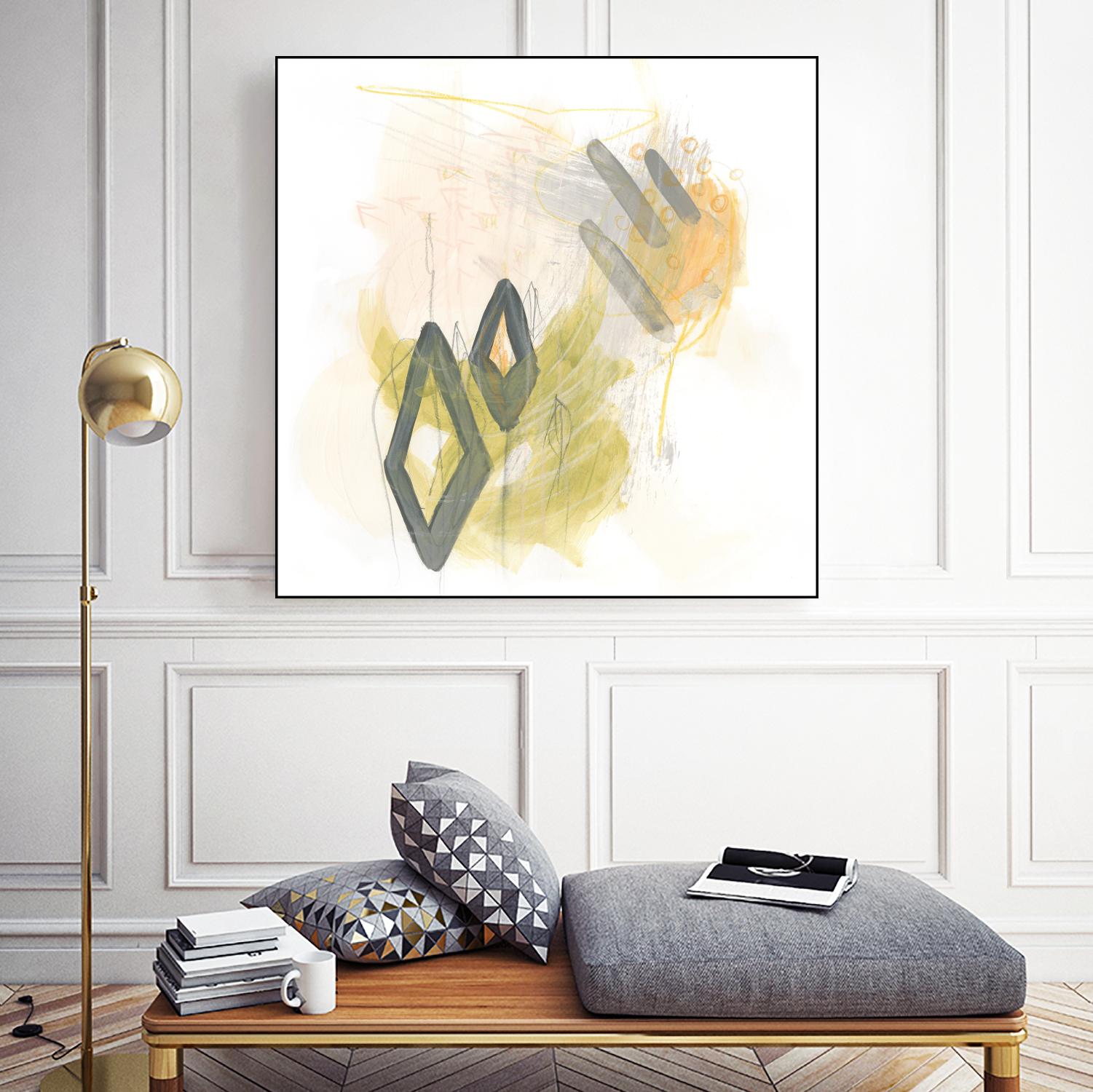 Side Swipe I by June Erica Vess on GIANT ART - yellow abstract