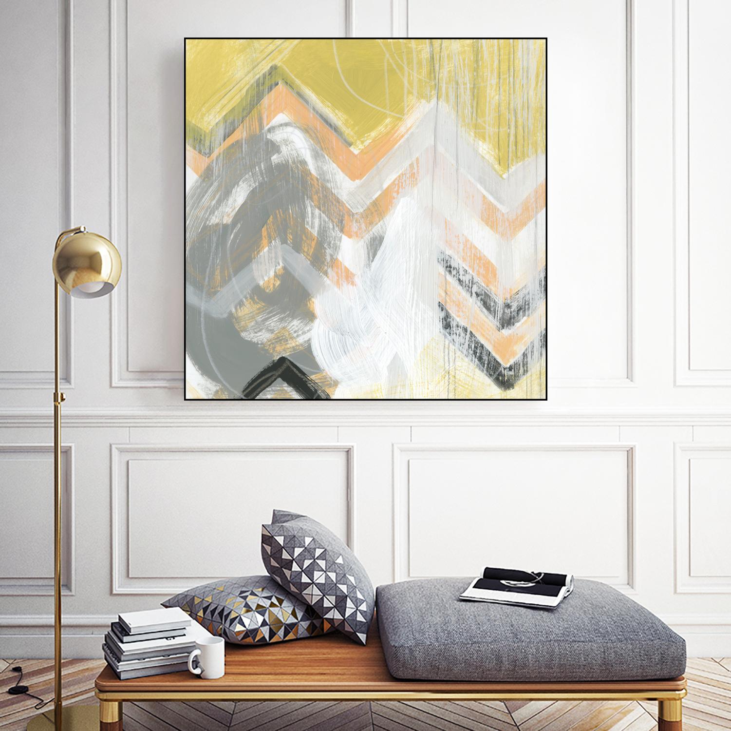 Side Swipe II by June Erica Vess on GIANT ART - yellow abstract