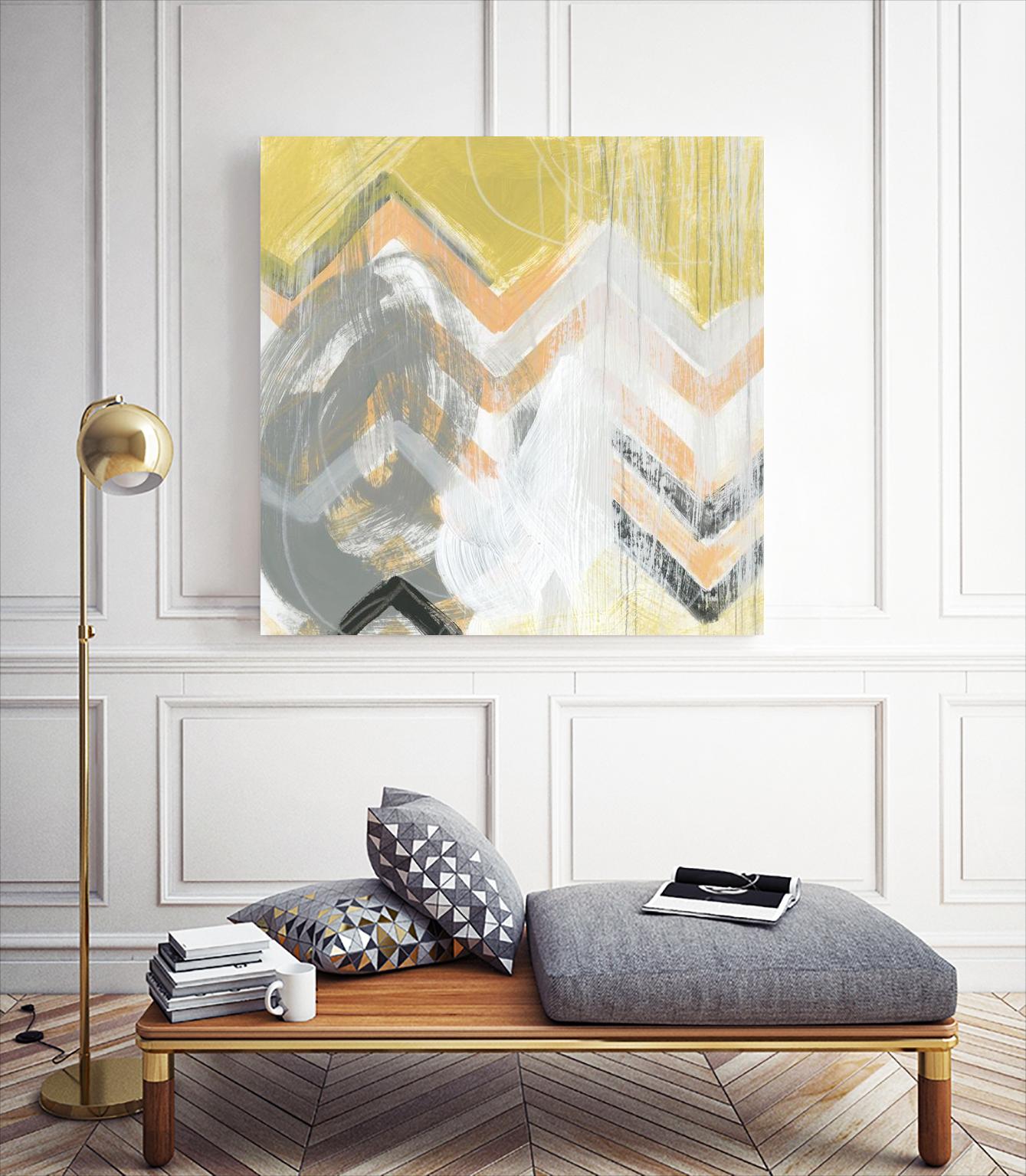 Side Swipe II by June Erica Vess on GIANT ART - yellow abstract