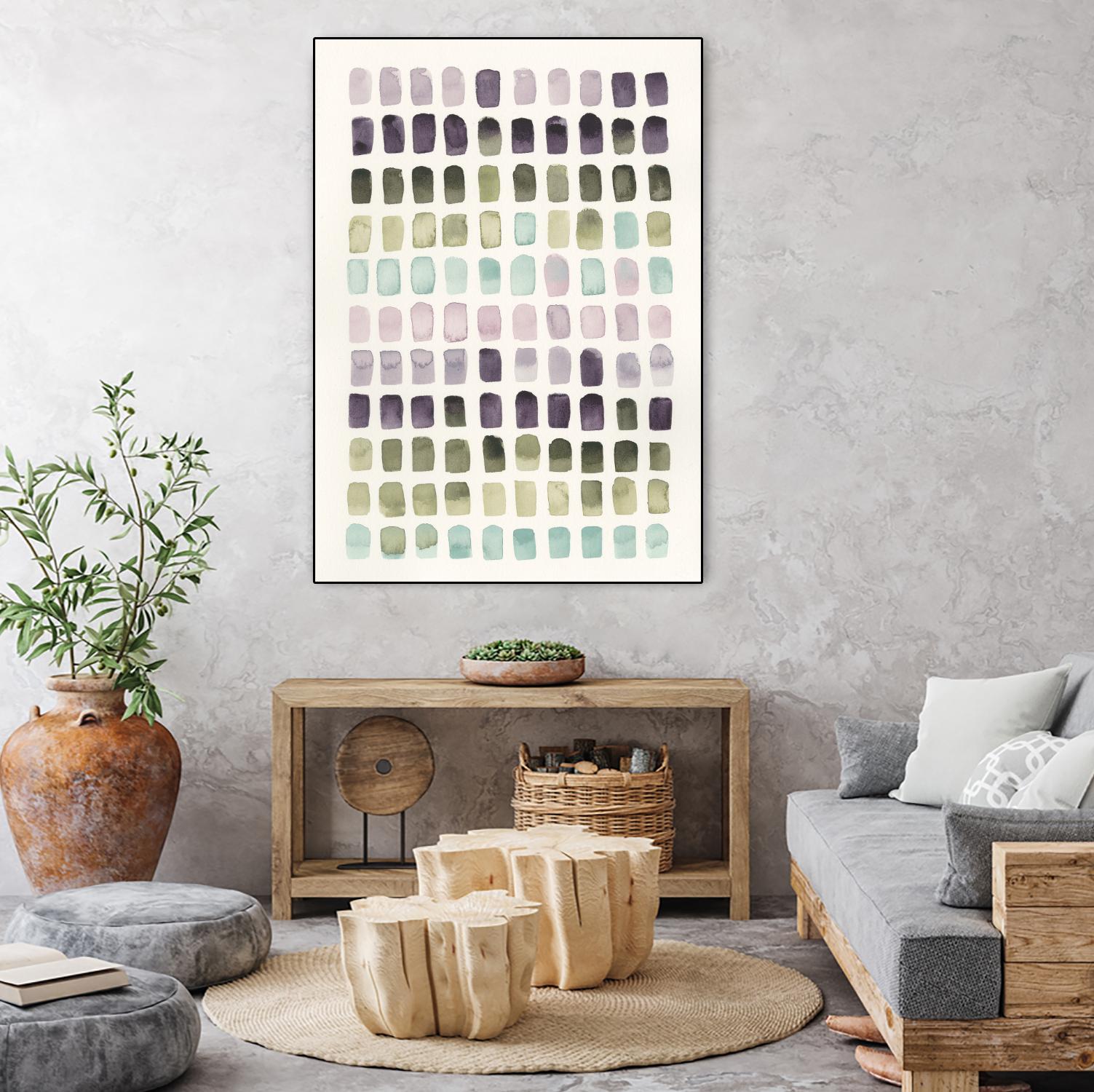 Serene Color Swatches II by Grace Popp on GIANT ART - pink abstract