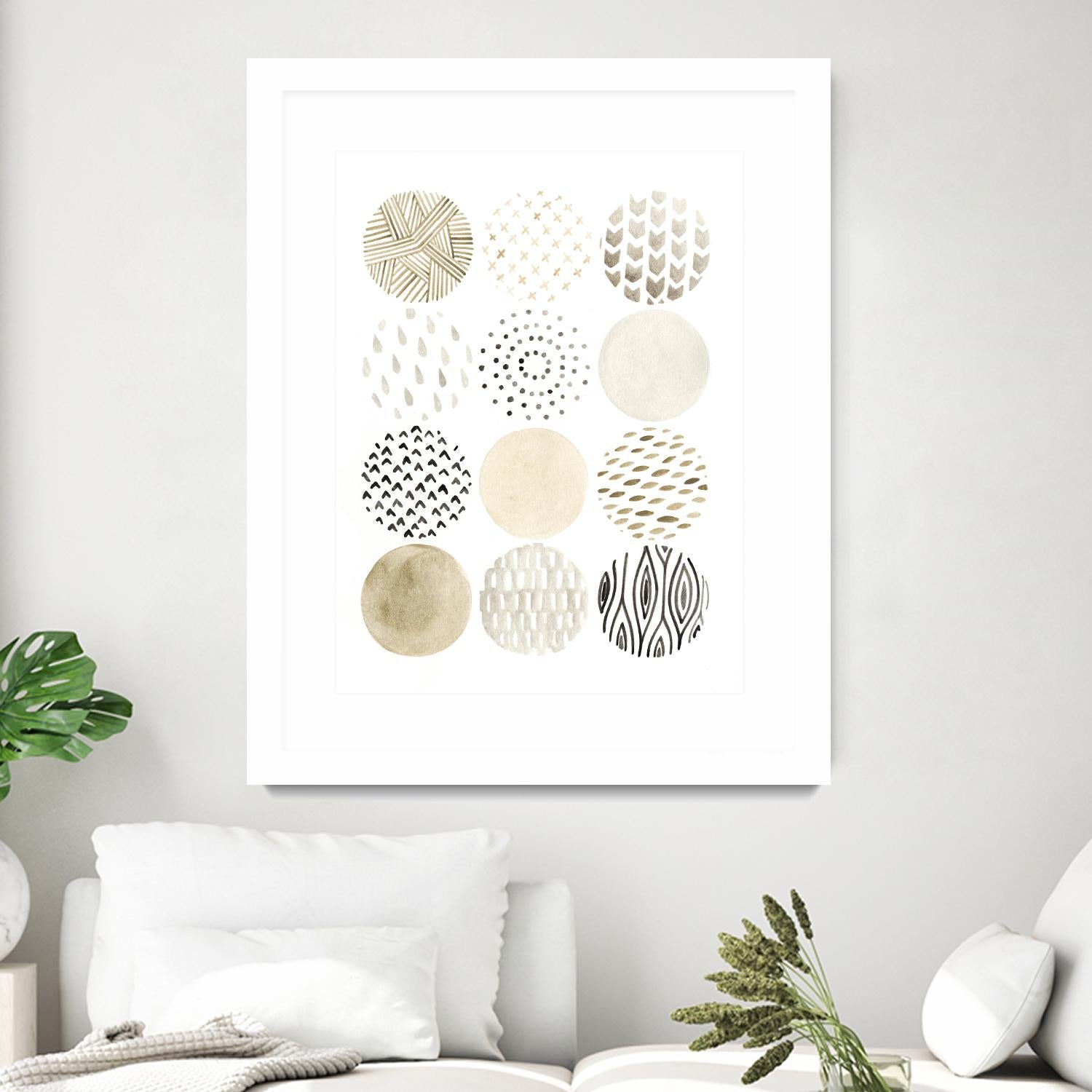 Neutral Pattern Play I by June Erica Vess on GIANT ART - brown abstract